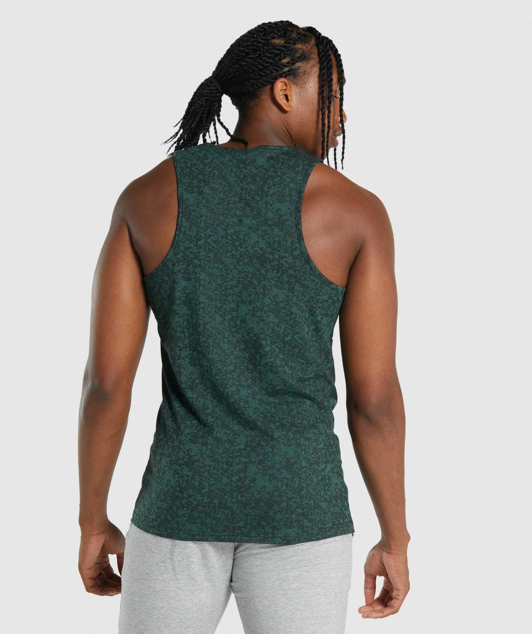 Gymshark Critical Tank - Dark Green Print - Image 2