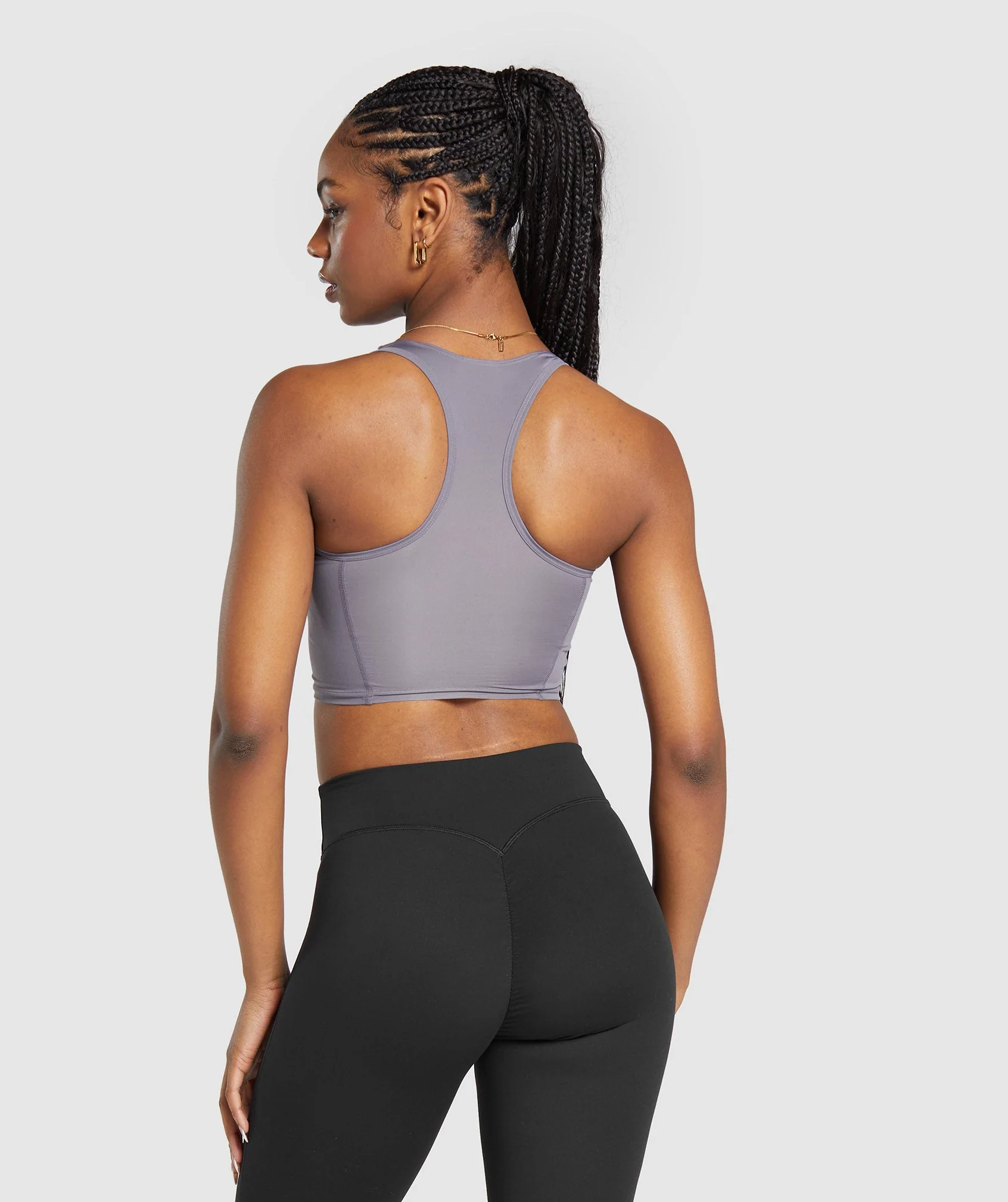Gymshark Crop Mesh Tank - Fog Purple - Image 2
