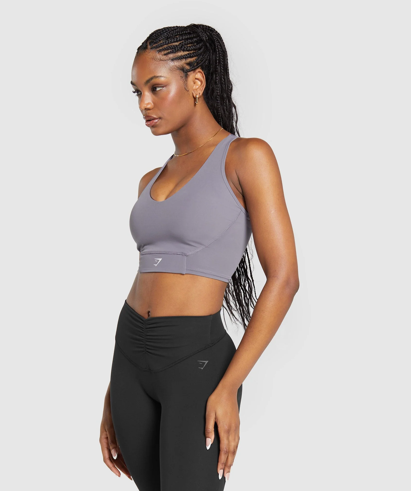 Gymshark Crop Mesh Tank - Fog Purple - Image 3