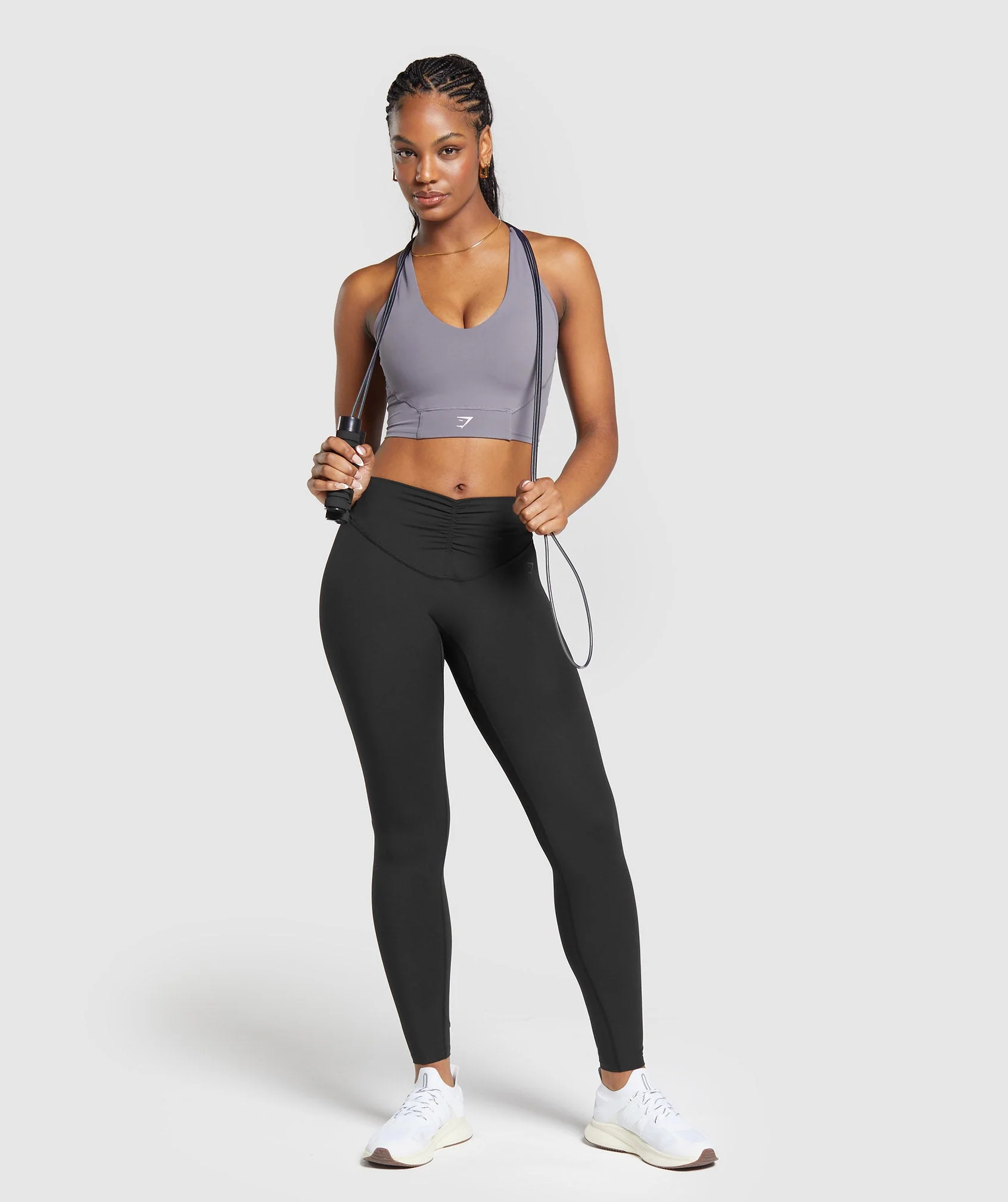Gymshark Crop Mesh Tank - Fog Purple - Image 4