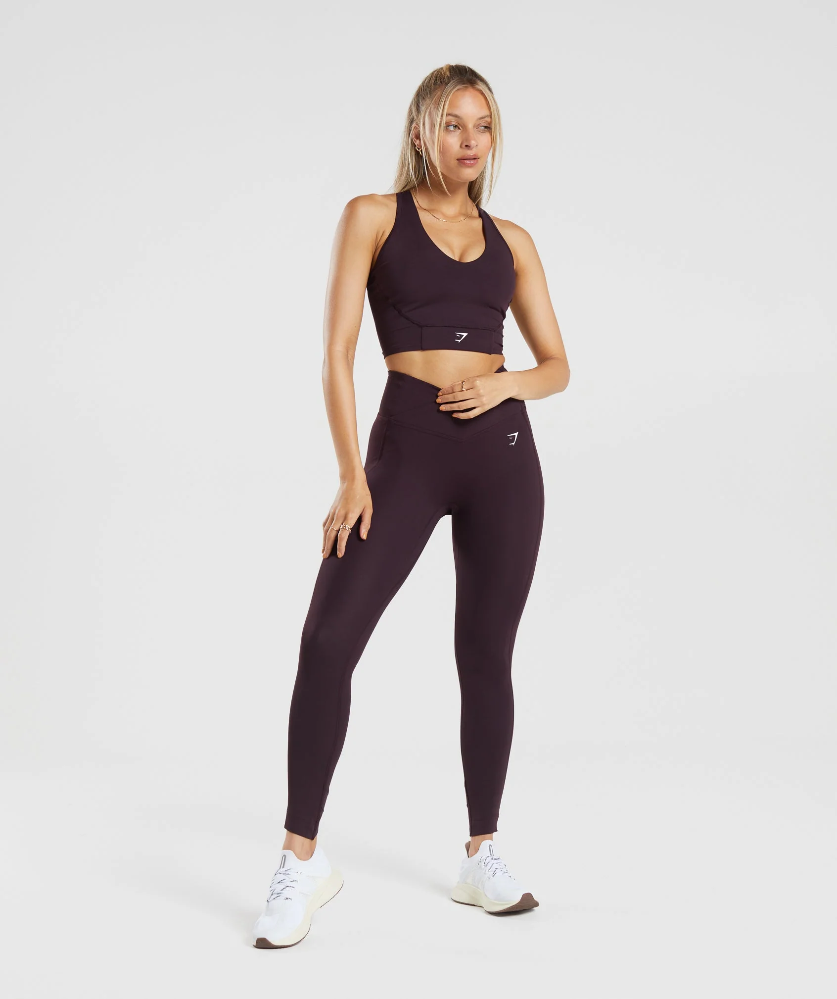Gymshark Crop Mesh Tank - Plum Brown - Image 4