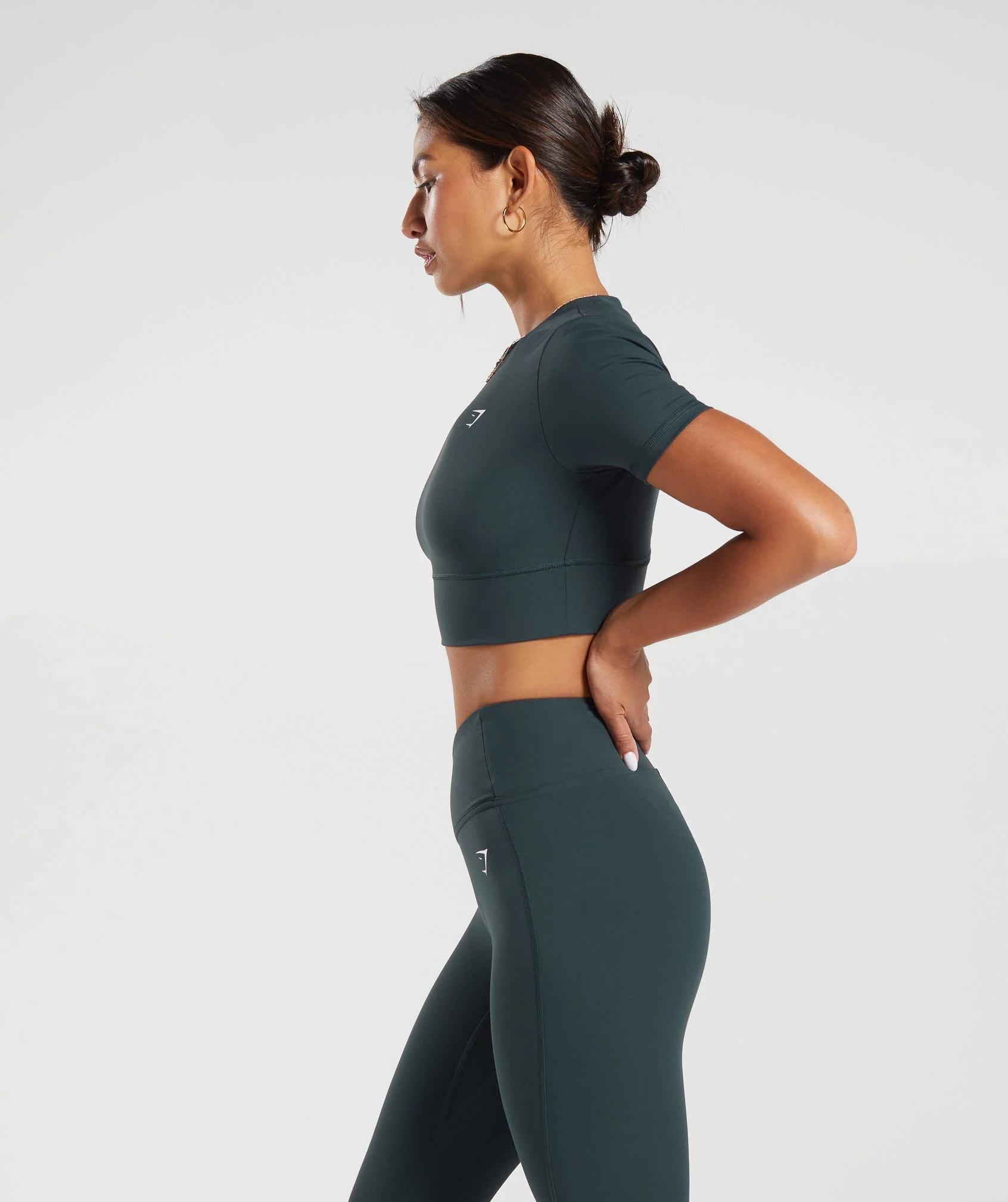 Gymshark Crossover Crop Top - Darkest Teal - Image 3