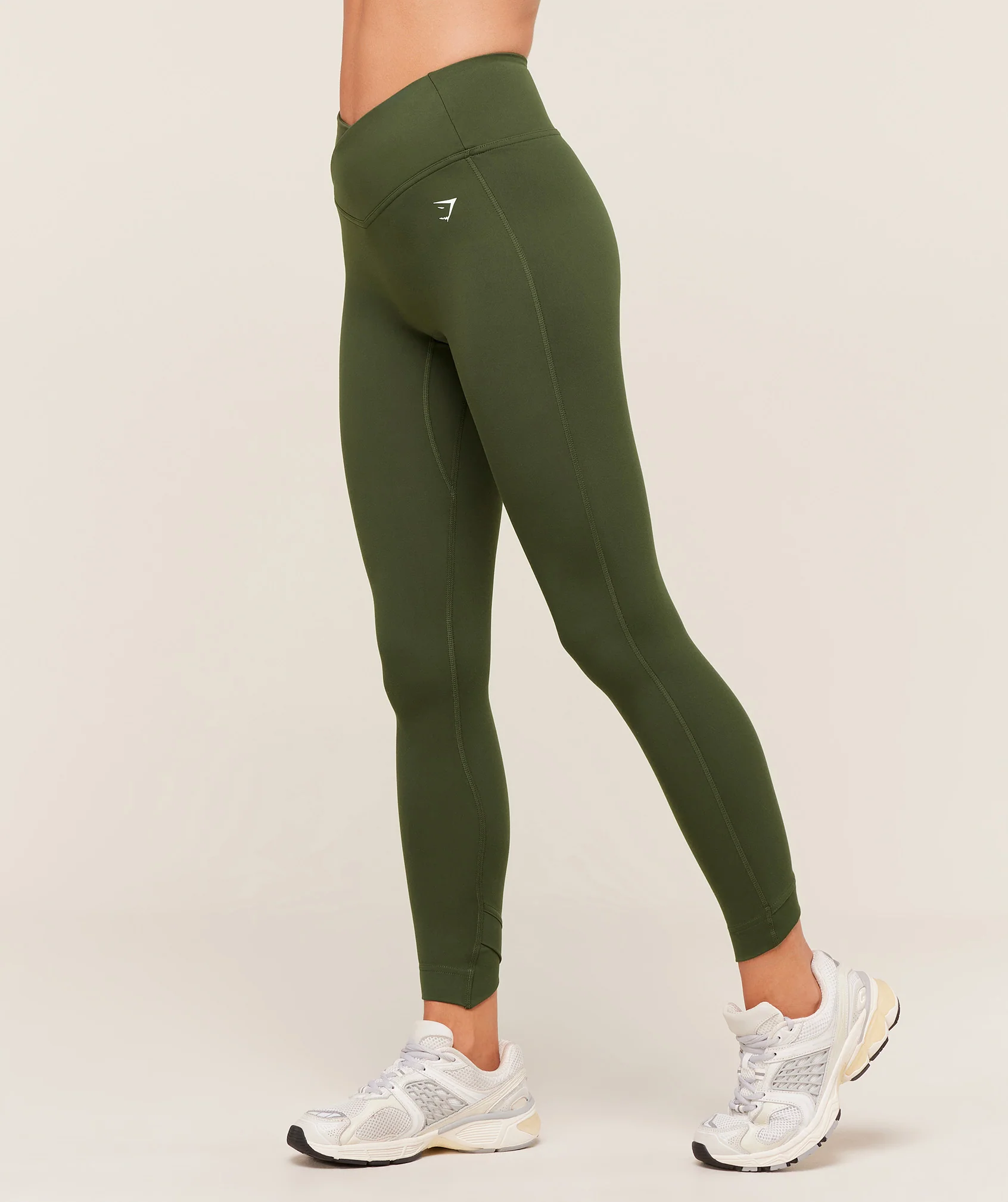 Gymshark Crossover Leggings - Winter Olive - Image 2
