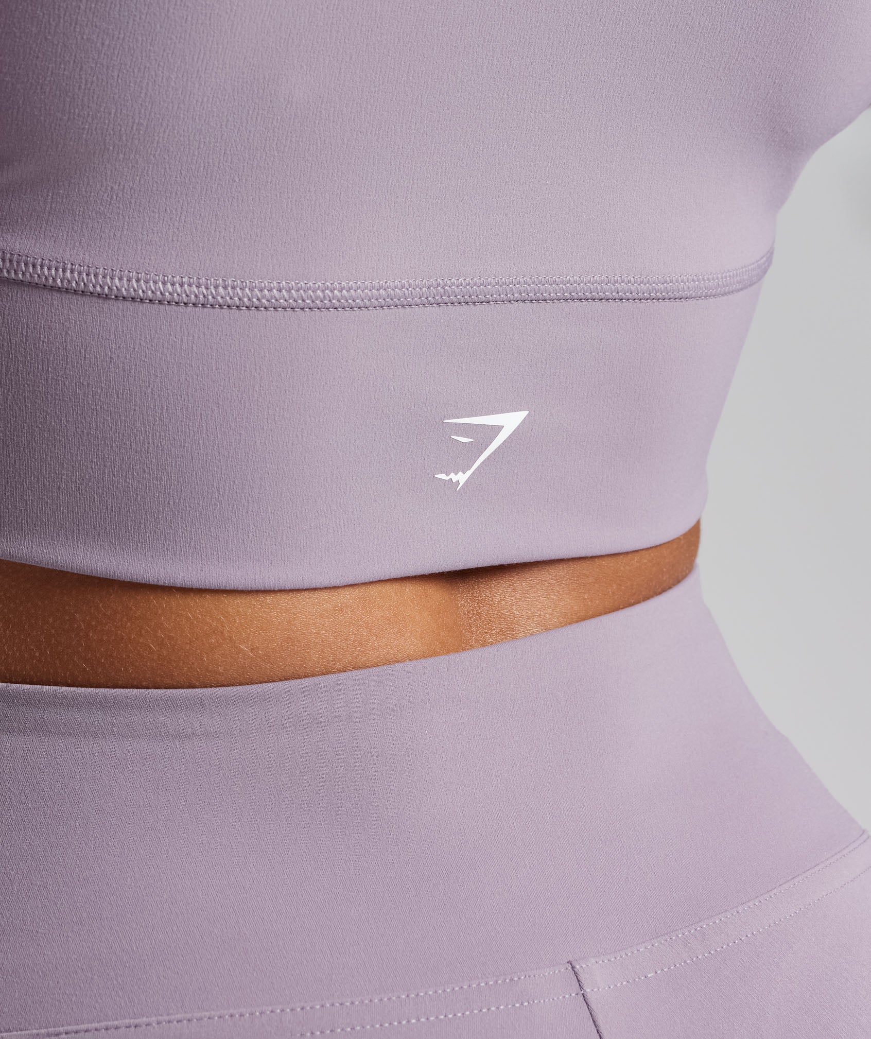 Gymshark Crossover Long Sleeve Crop Top - Slate Lavender - Image 5