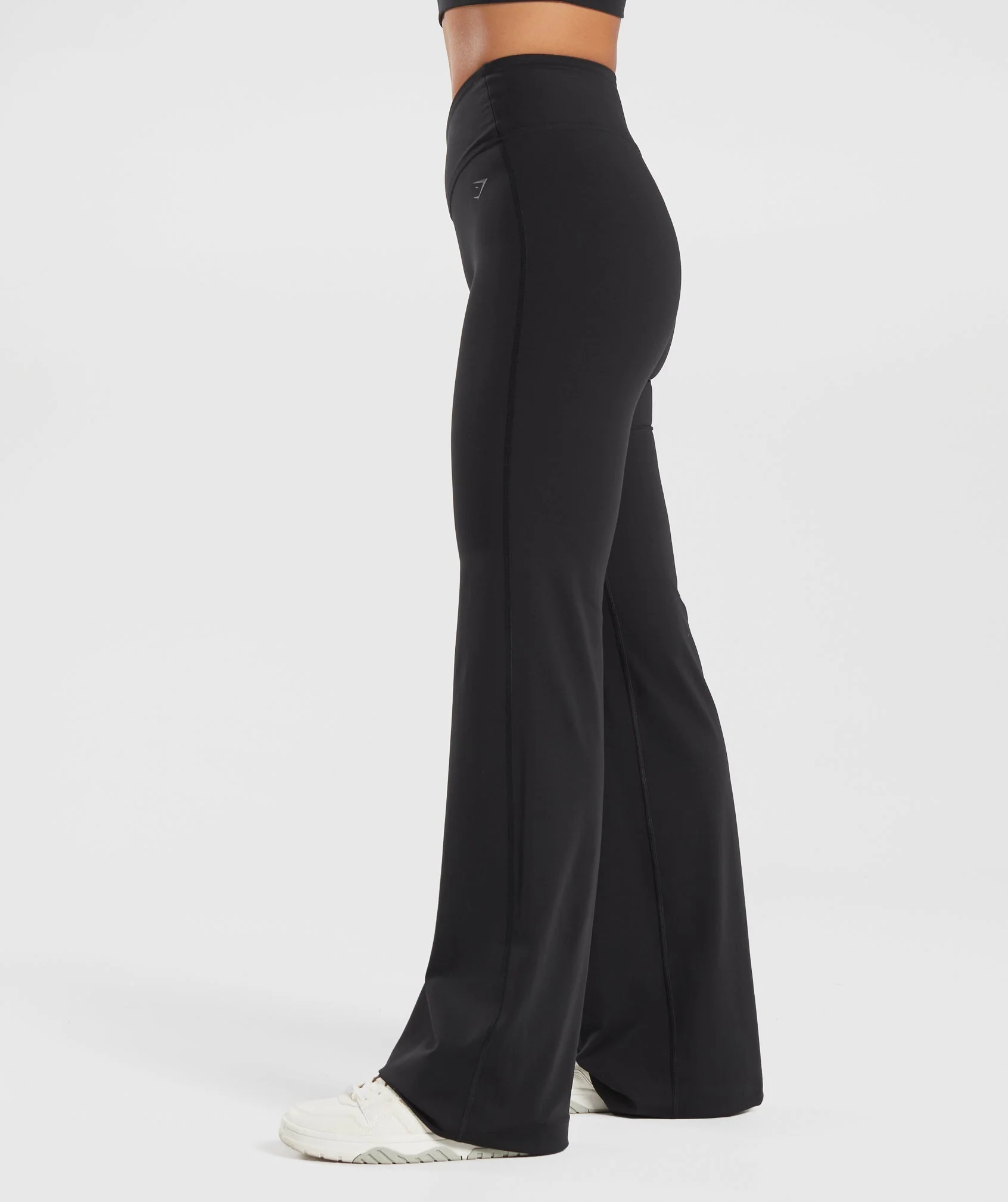 Gymshark Crossover Flared Tall Leggings - Black - Image 3