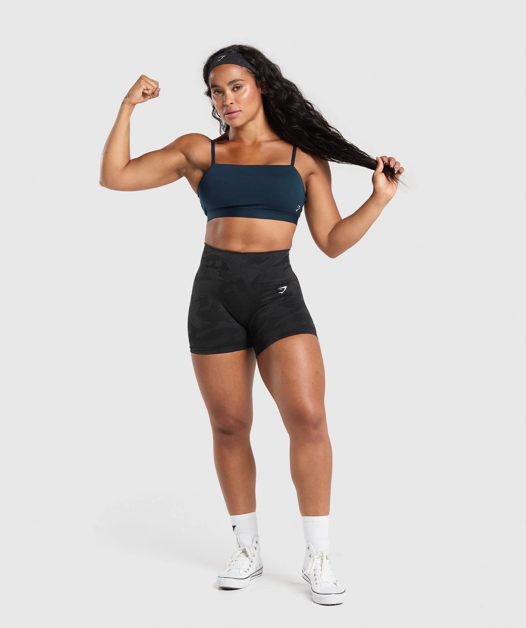 Gymshark Cut Out Bandeau - Navy - Image 4