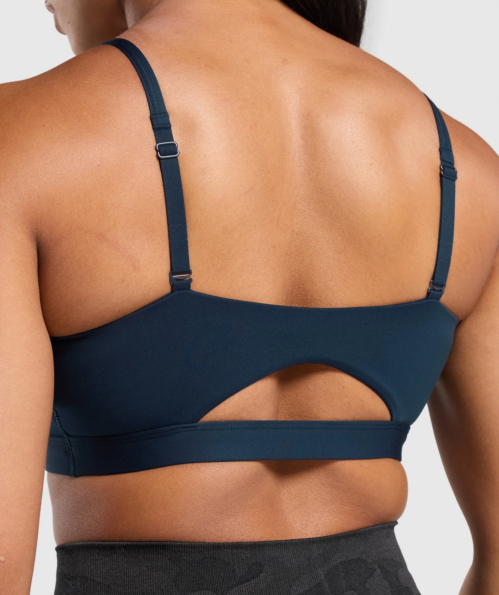Gymshark Cut Out Bandeau - Navy - Image 6