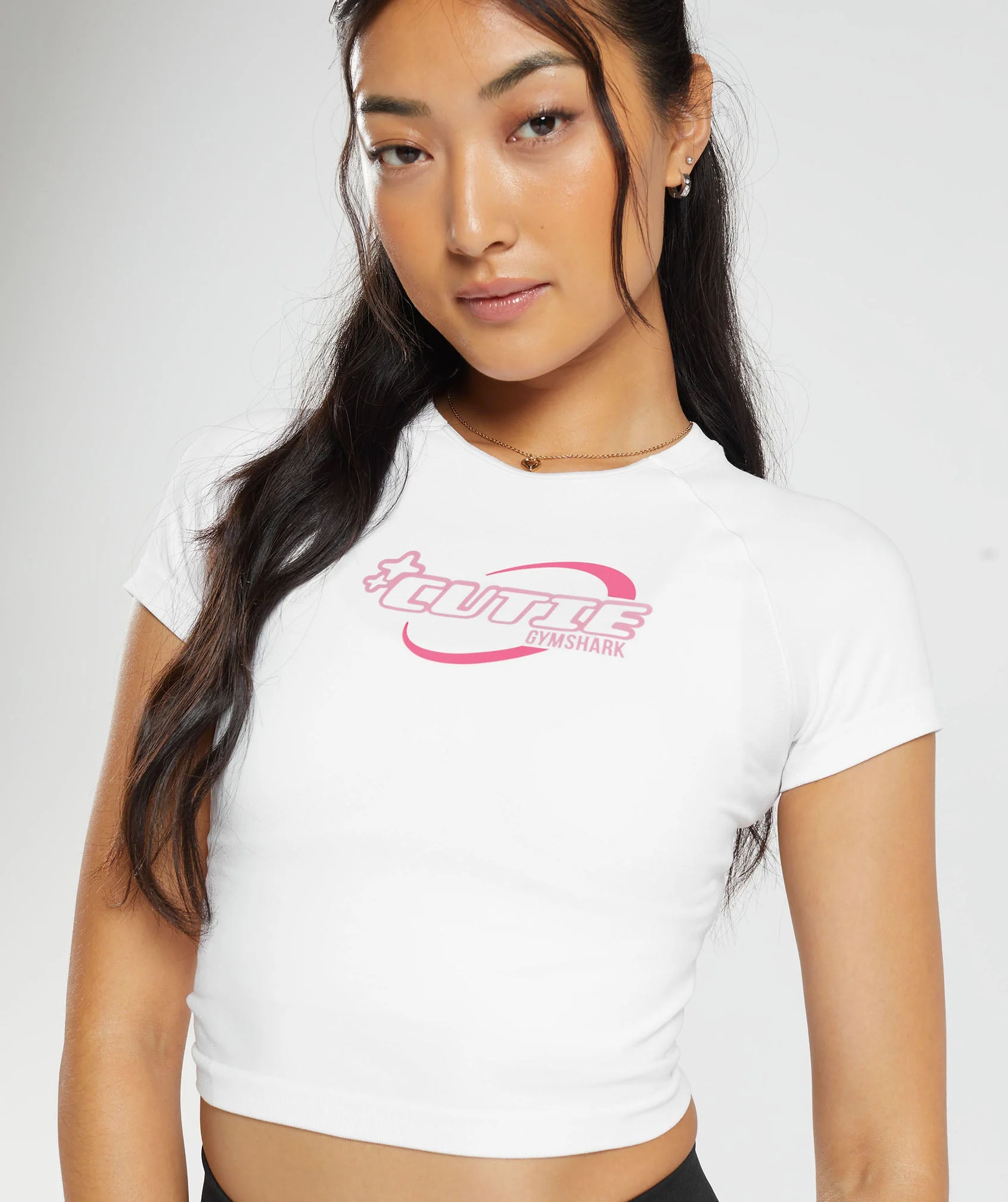 Gymshark Cutie Graphic Seamless Tee - White - Image 5