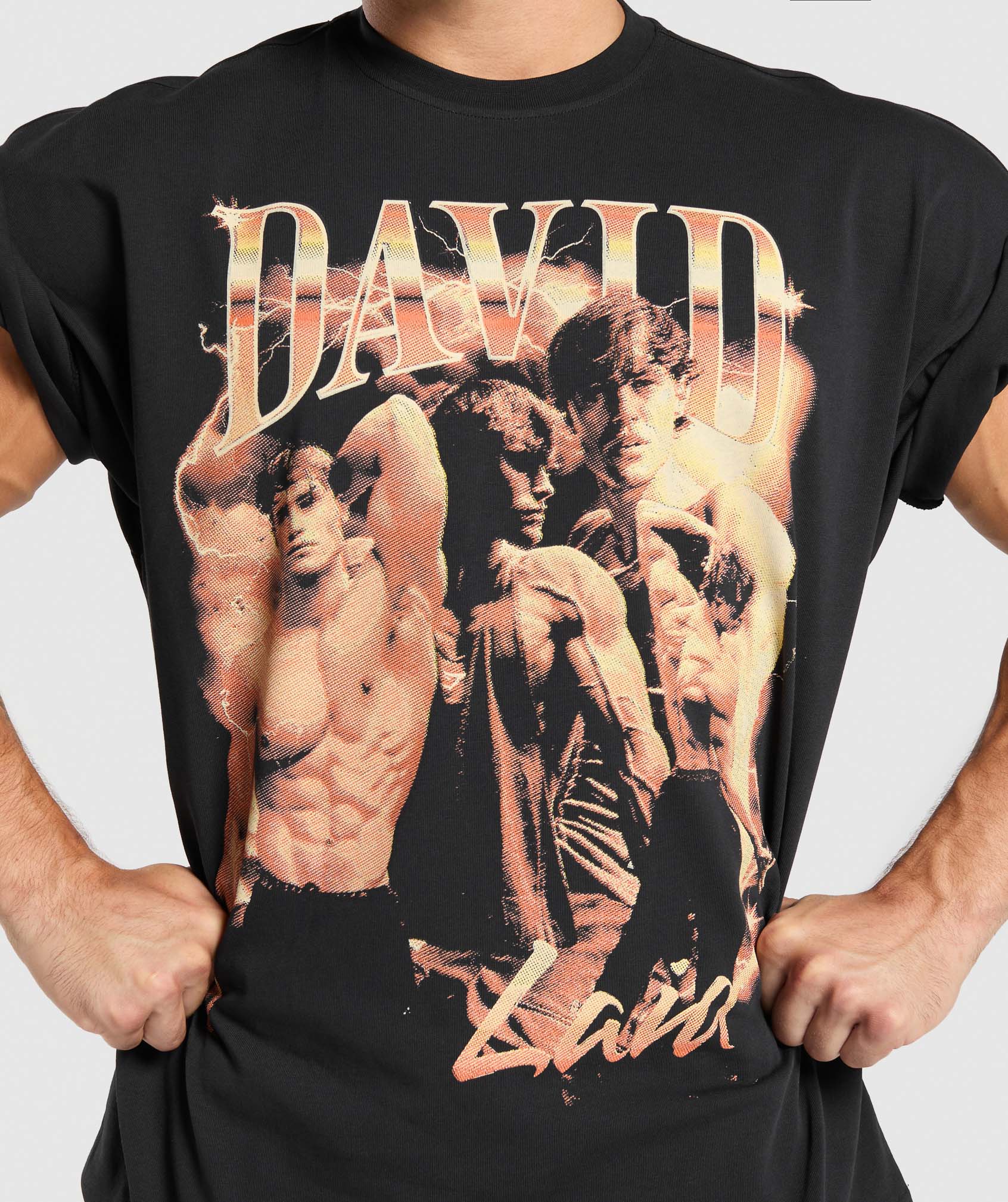 Gymshark David Bootleg Graphic T-Shirt - Black - Image 4