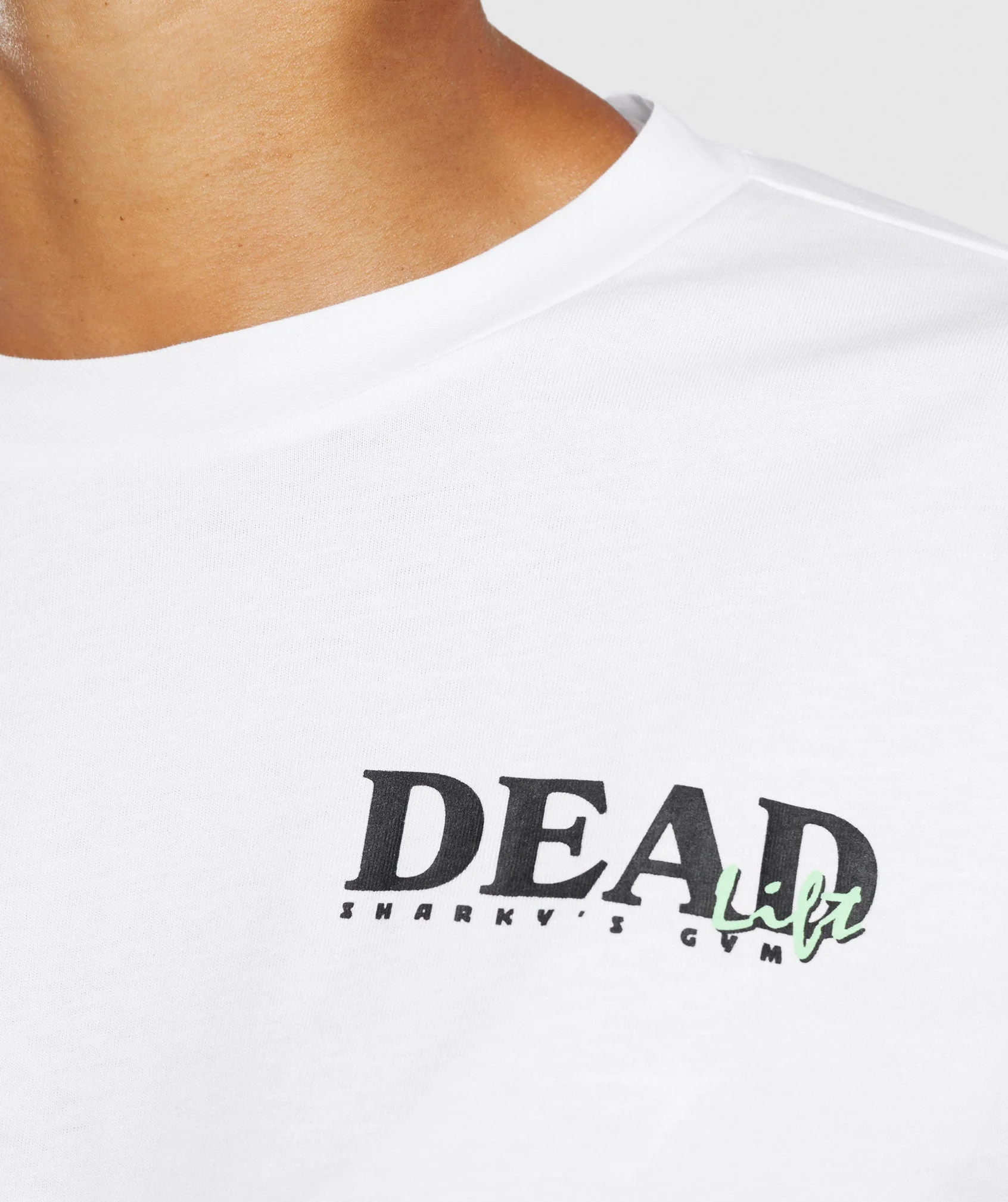 Gymshark Dead Lift Midi Tee - White - Image 4