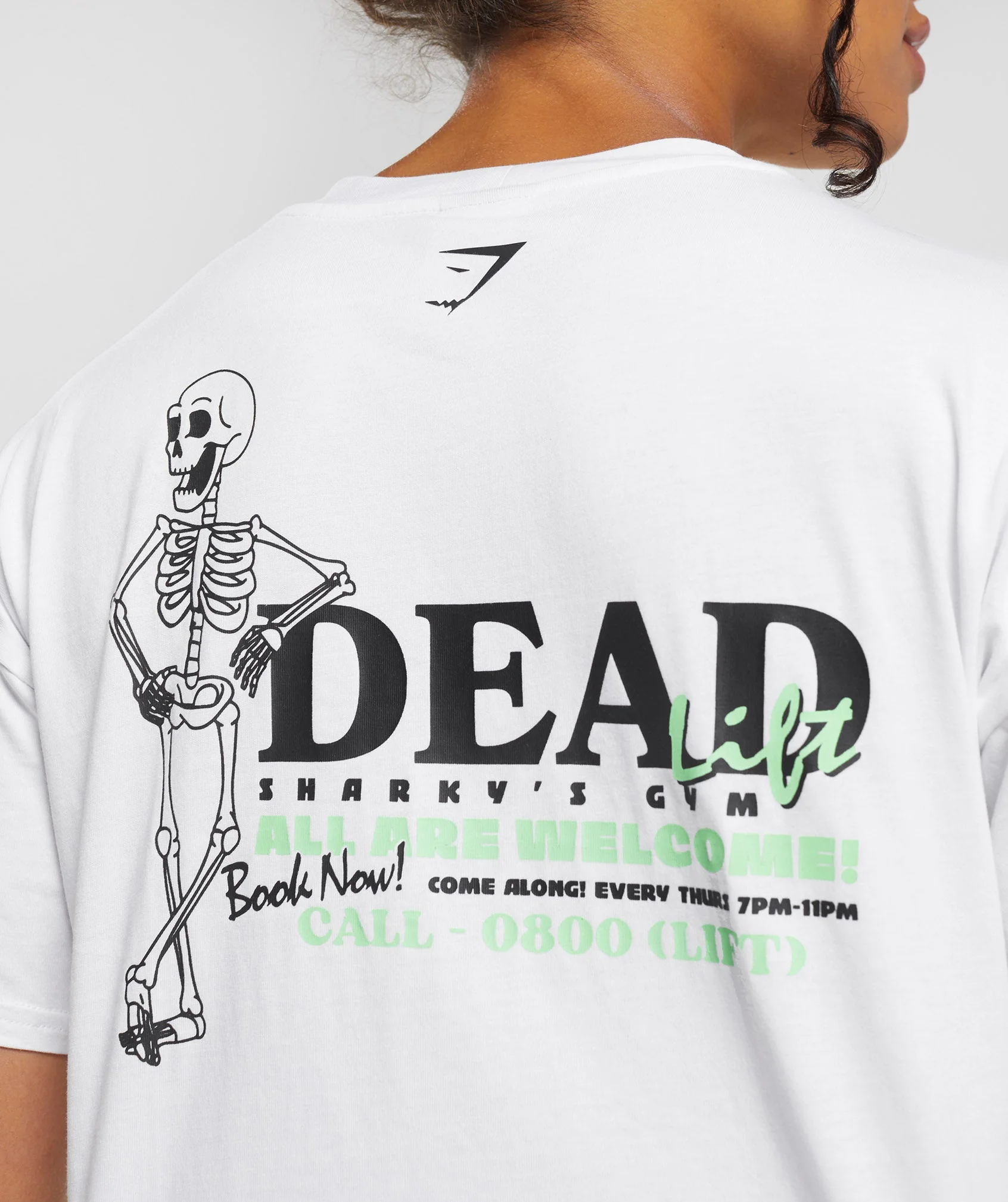 Gymshark Dead Lift Midi Tee - White - Image 5