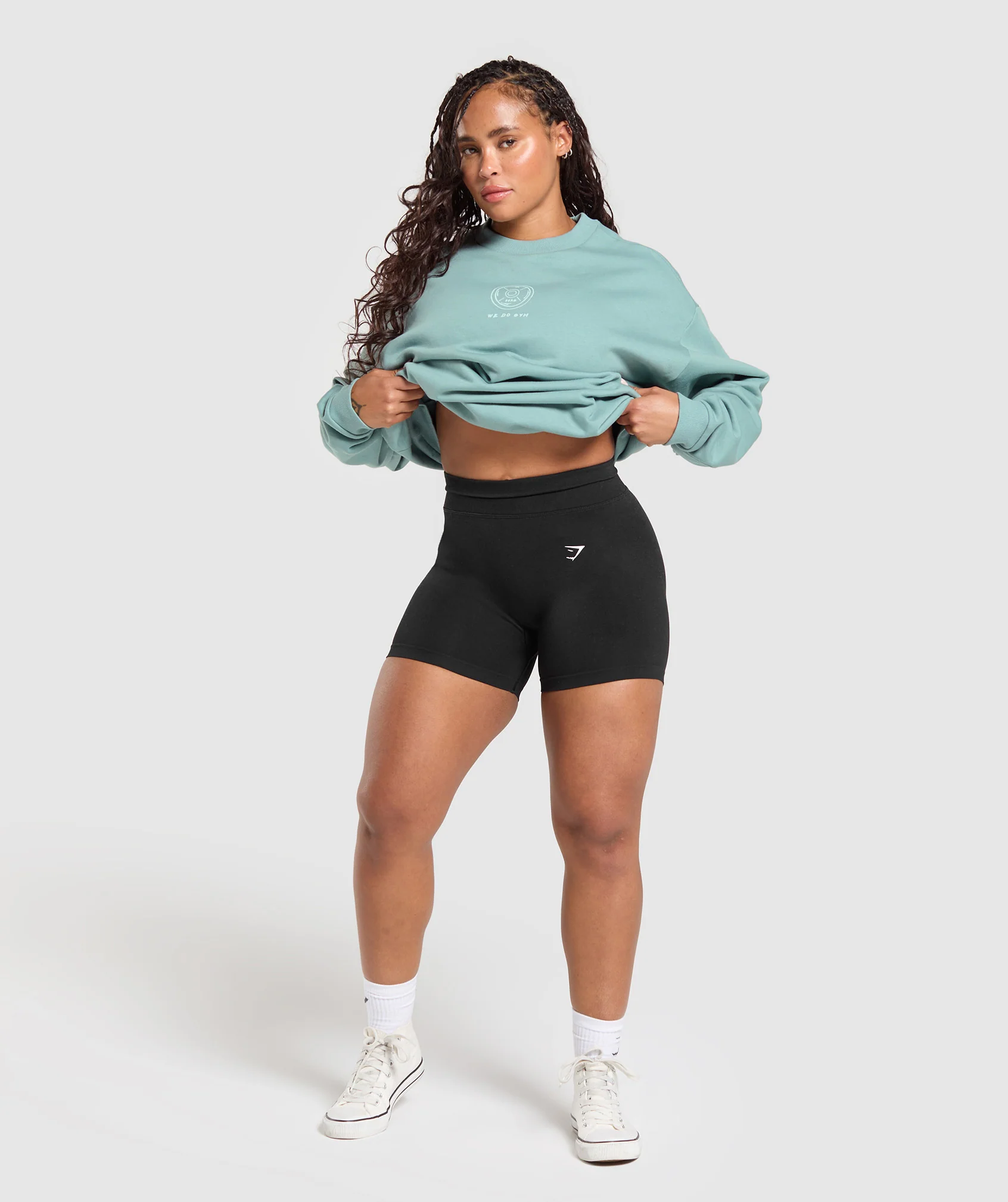 Gymshark Graphic Illustration Pullover - Celeste Blue - Image 3