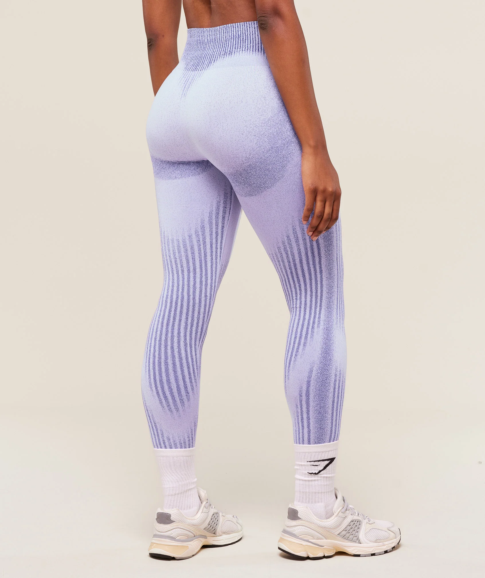 Gymshark Diffuse Seamless Leggings - Fresh Lilac/Cobalt Purple - Image 2
