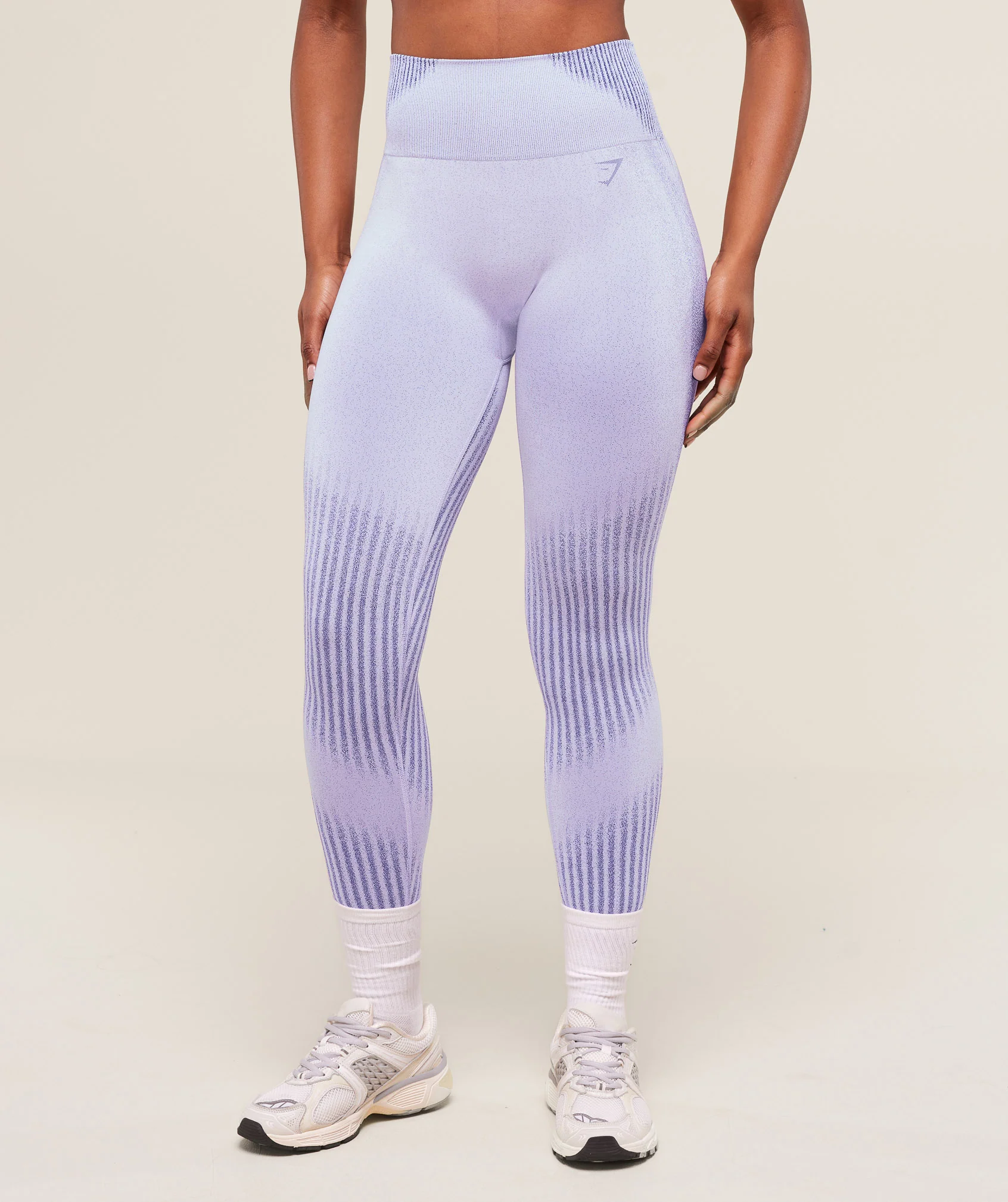 Gymshark Diffuse Seamless Leggings - Fresh Lilac/Cobalt Purple - Image 5