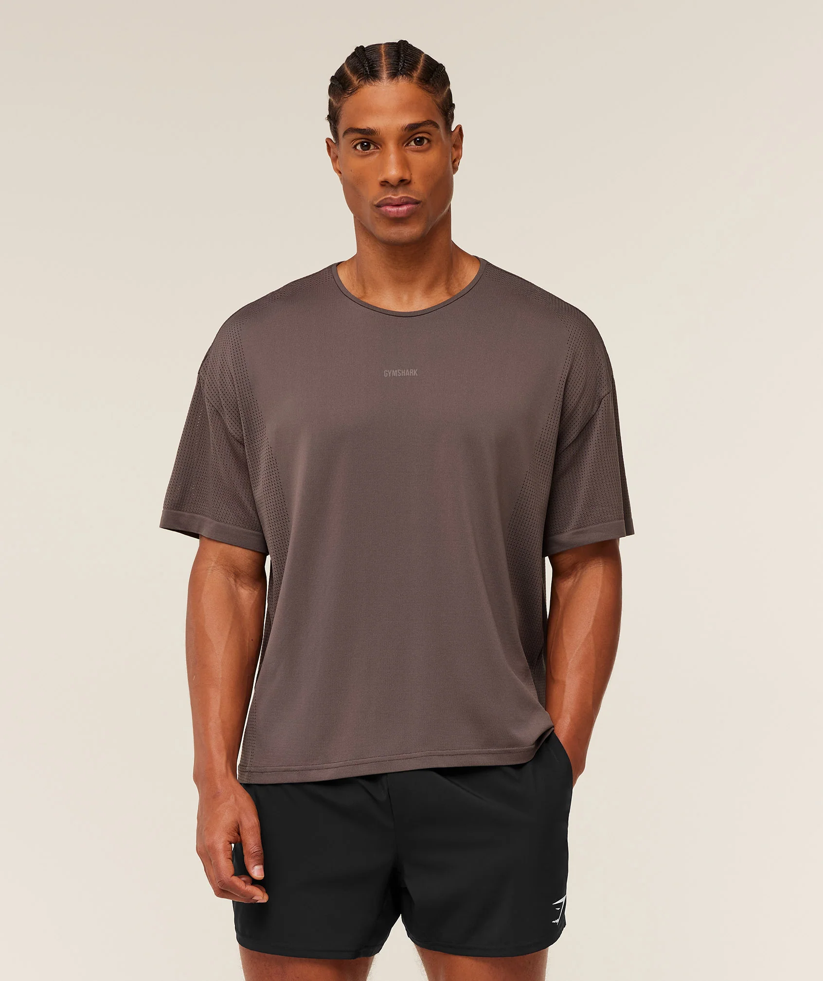 Gymshark Distance Seamless T-Shirt -  Cool Brown /  Cool Brown - Image 4