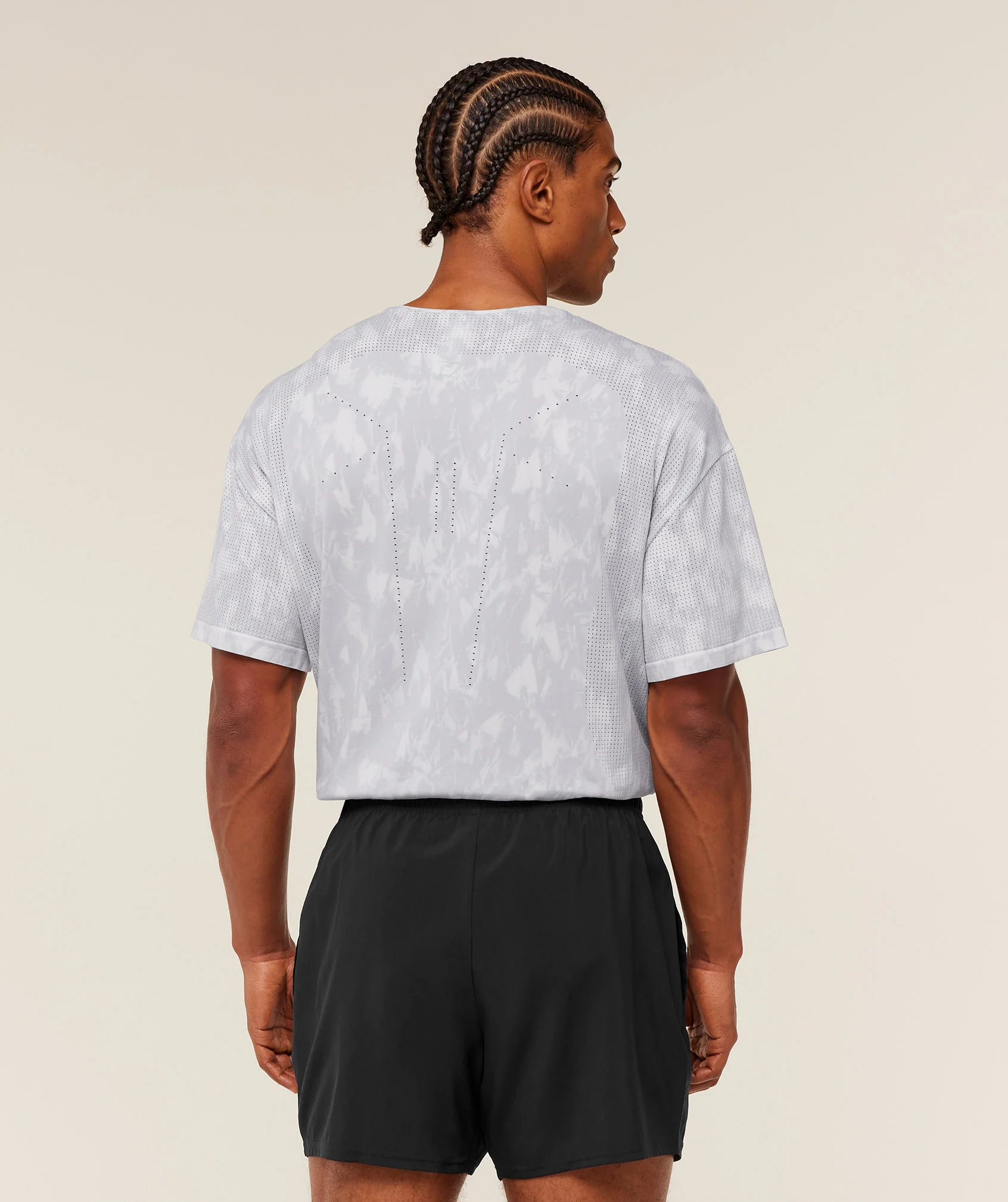 Gymshark Distance Seamless T-Shirt -  Light Grey /  Light Grey / ACID WASH - Image 2