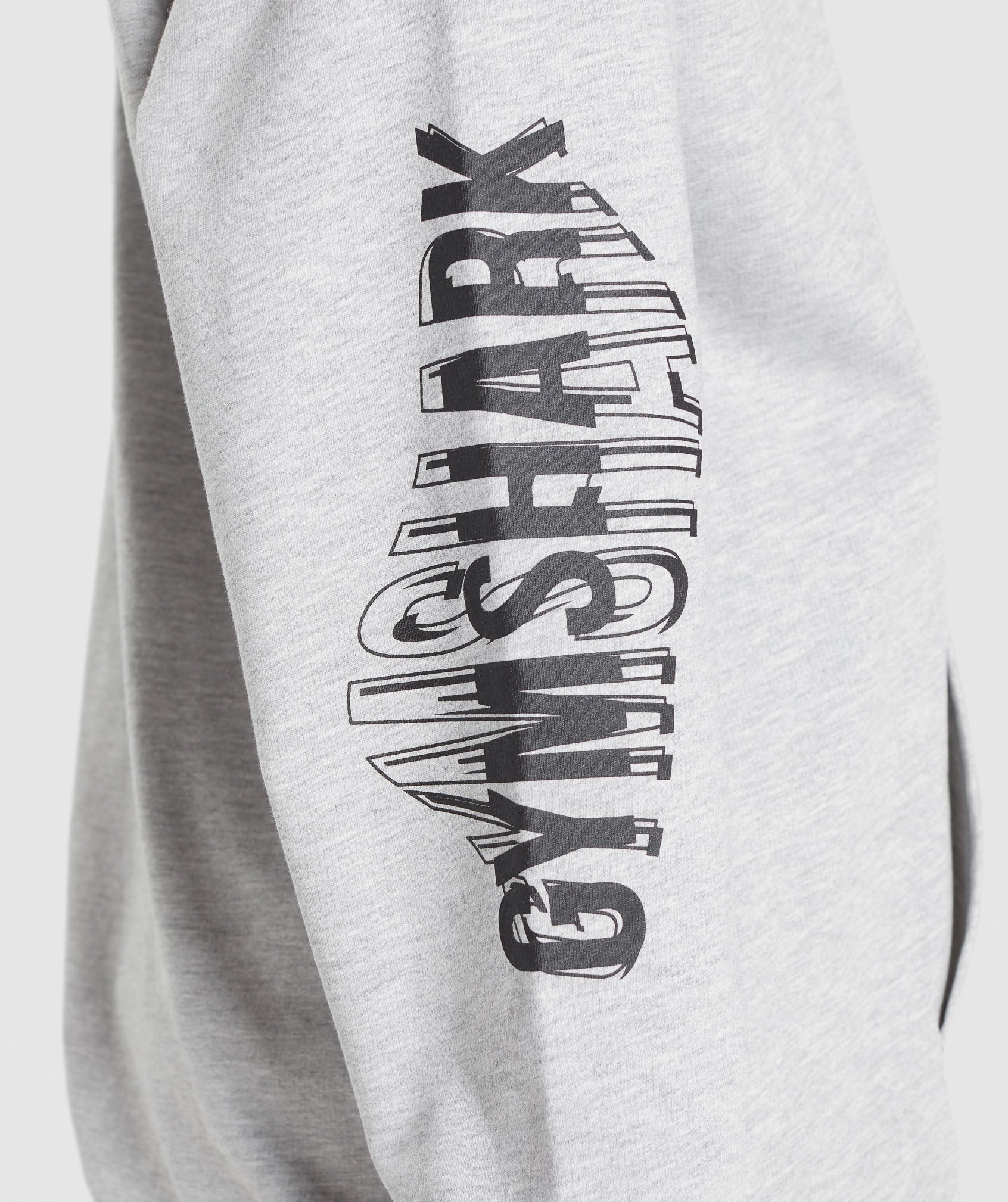 Gymshark Distort Graphic Hoodie - Light Grey Marl - Image 5