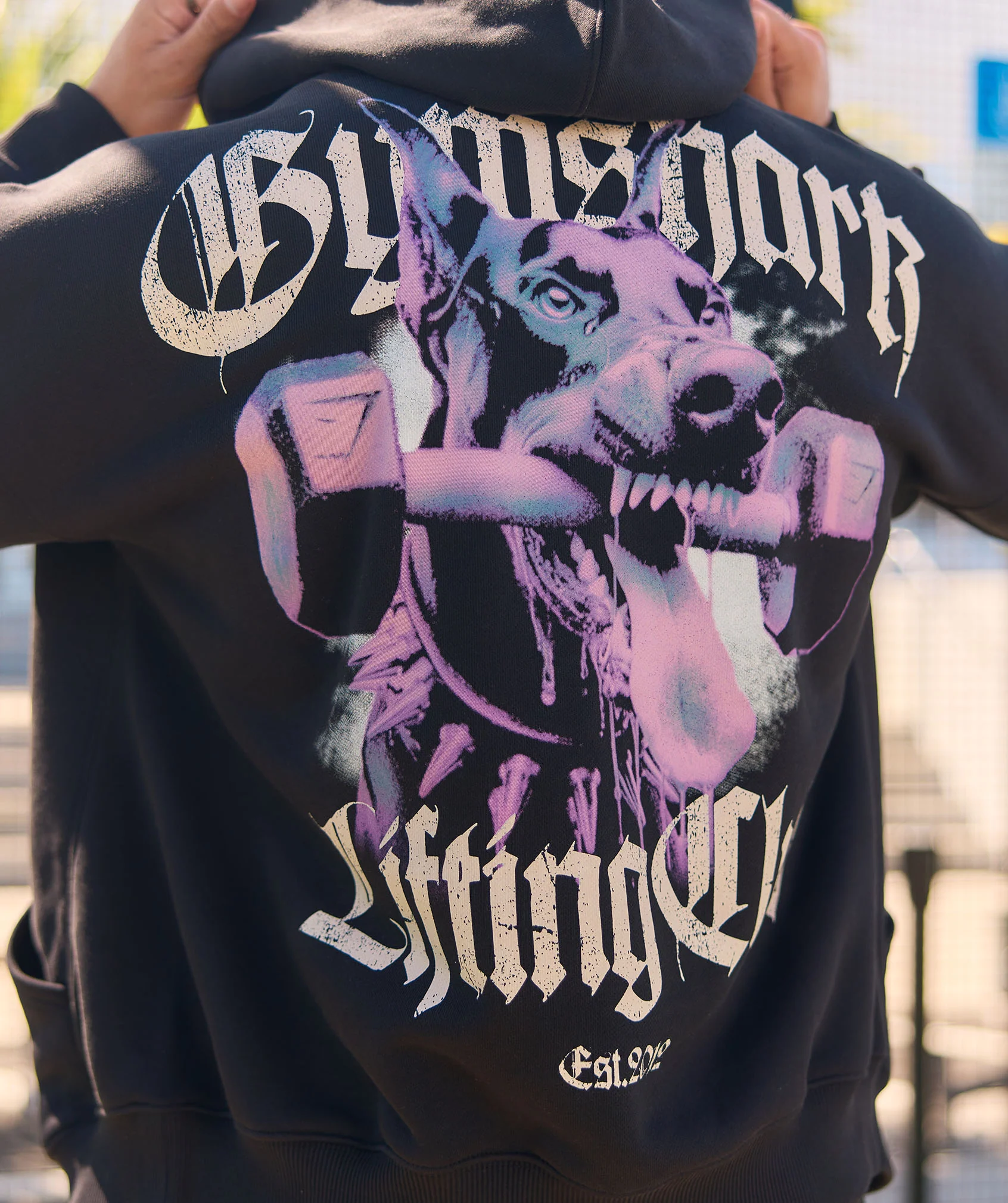 Gymshark Doberman Graphic Hoodie - Black - Image 4
