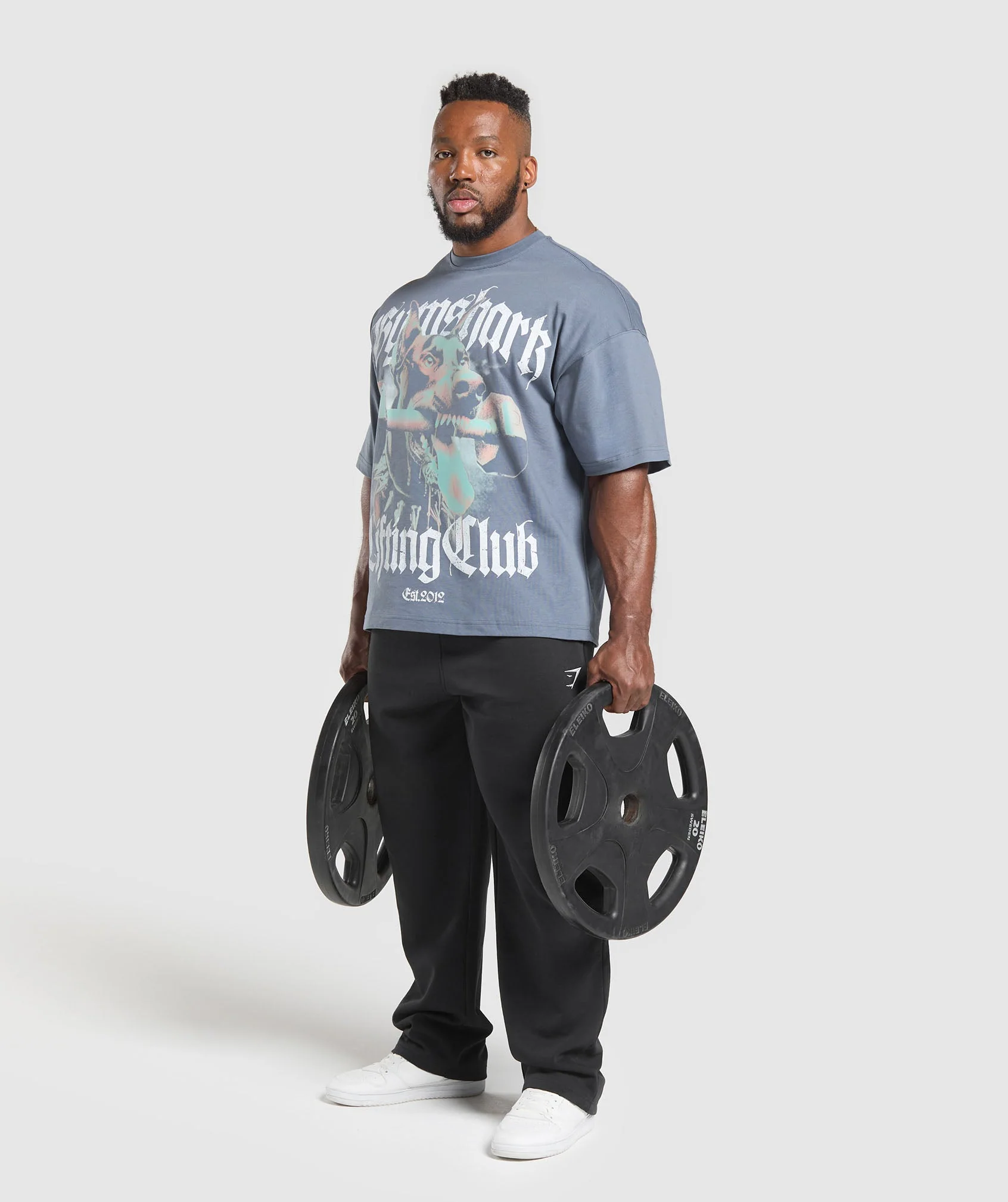 Gymshark Doberman Graphic T-Shirt - Iron Blue - Image 4