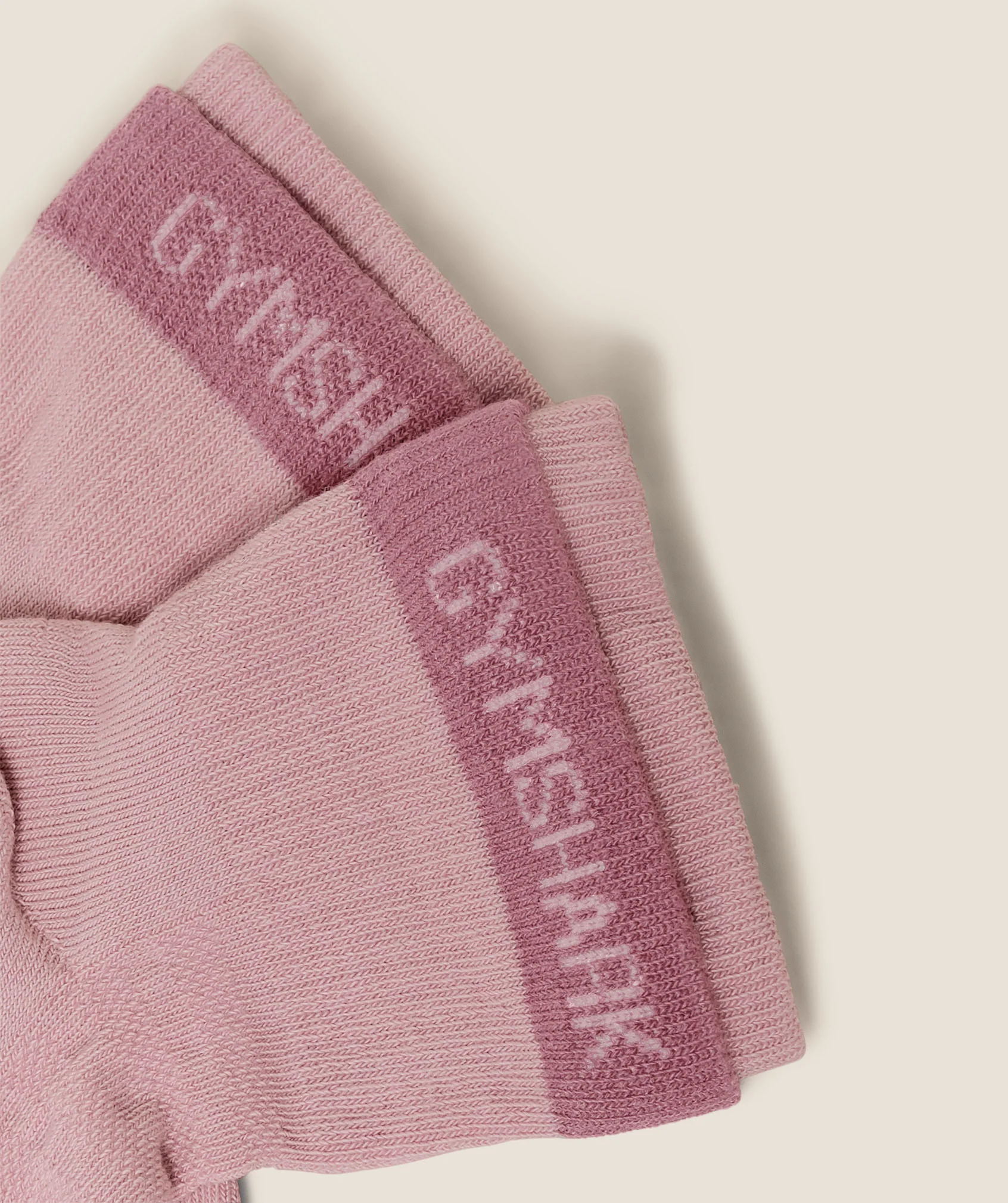 Gymshark Double Cuffed Socks Single - Light Pink - Image 3