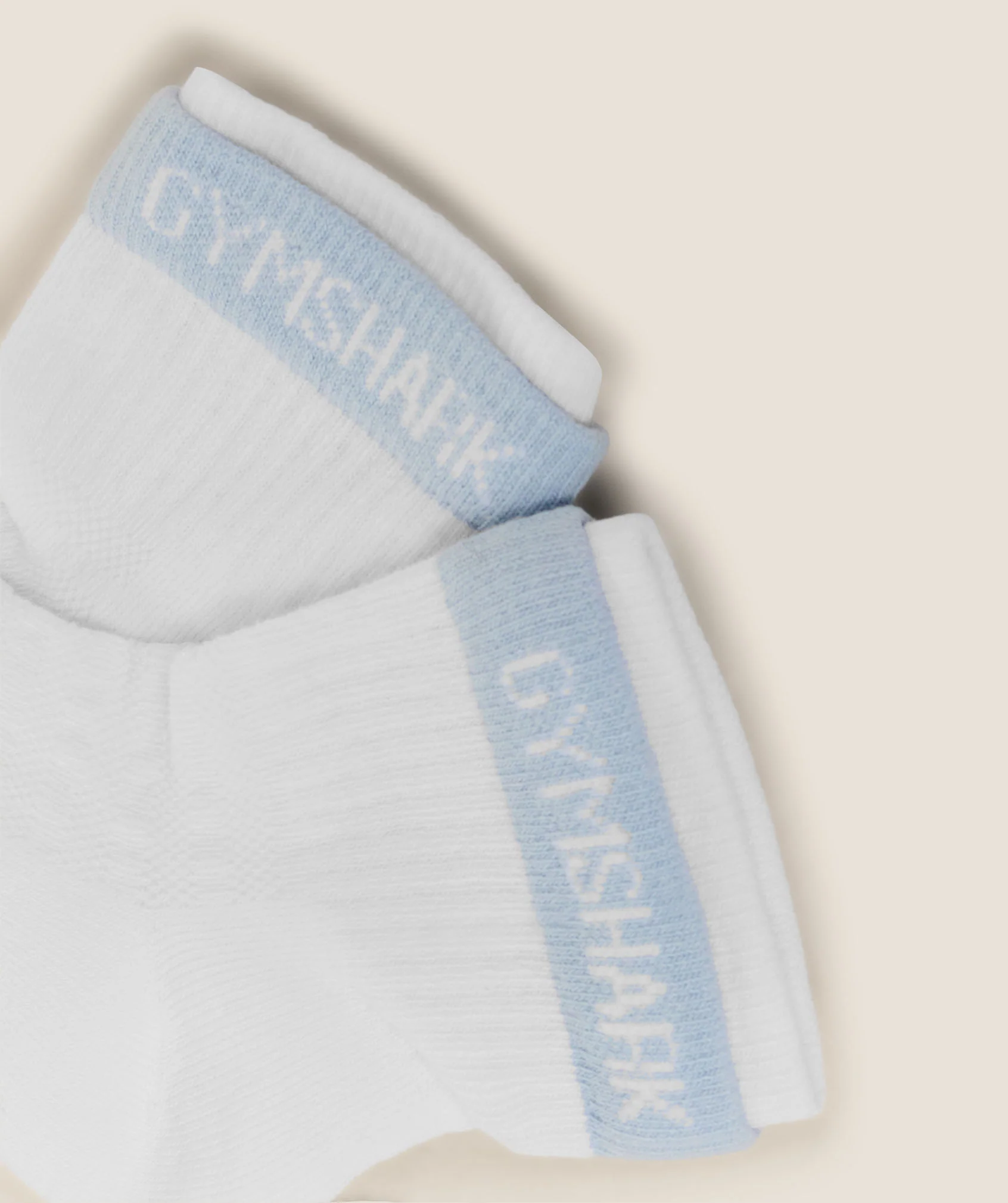 Gymshark Double Cuffed Socks Single - White - Image 3