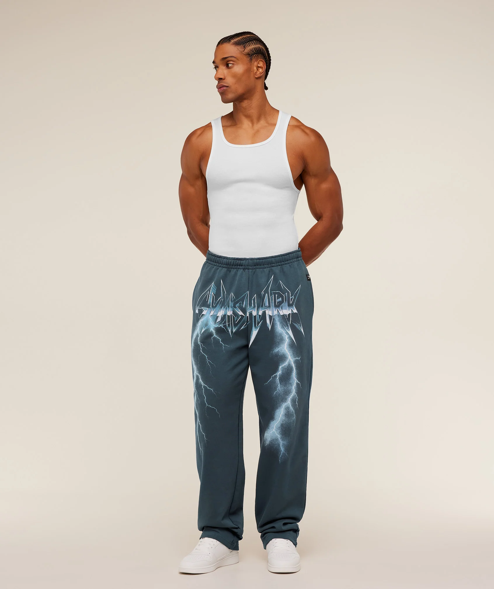 Gymshark Eagle Band Style Graphic Straight Leg Pants - GS Stealth Blue - Image 6