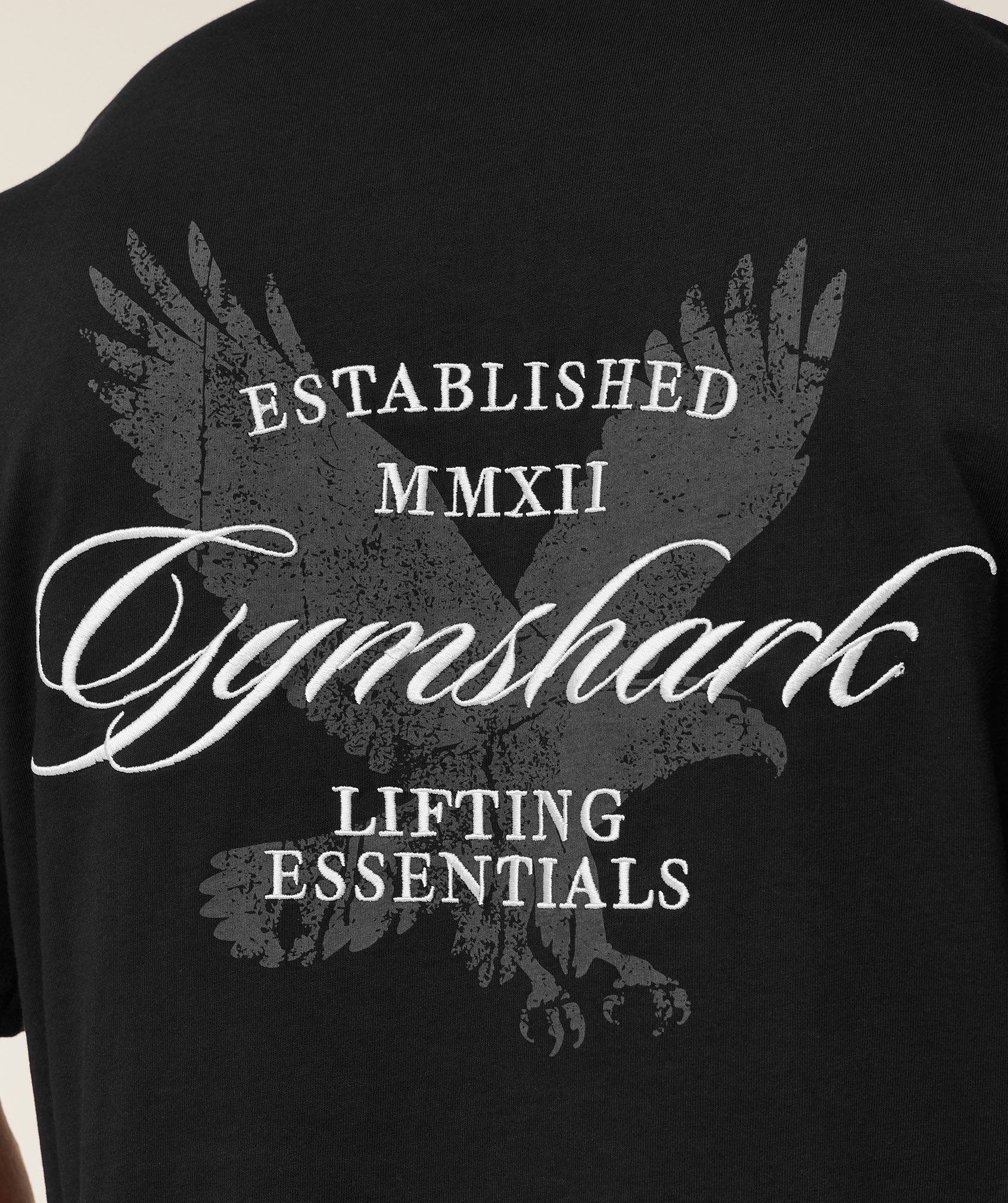 Gymshark Eagle Script Graphic T-Shirt - GS Black - Image 4