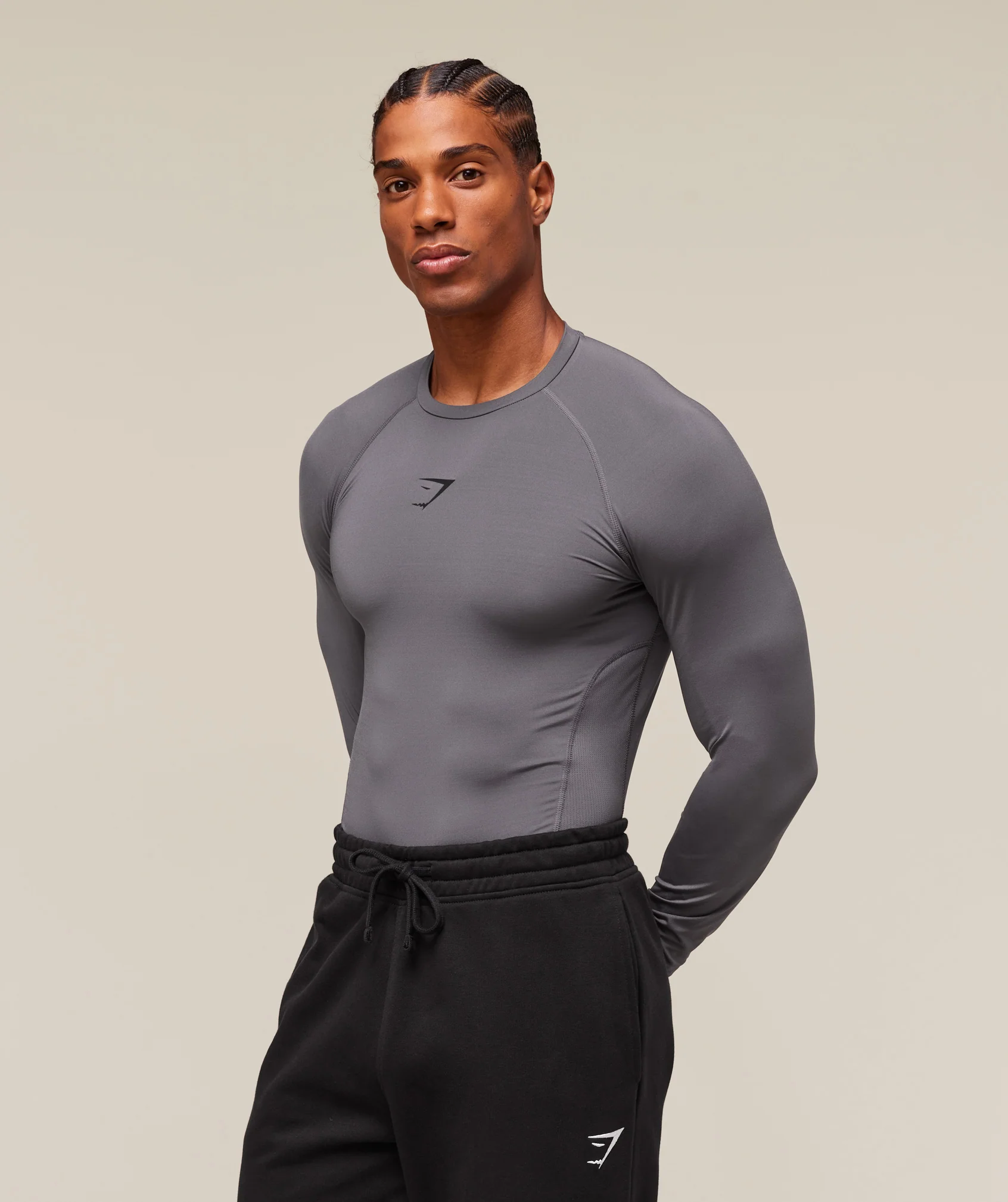 Gymshark Element Baselayer Long Sleeve T-Shirt - Dark Grey - Image 4
