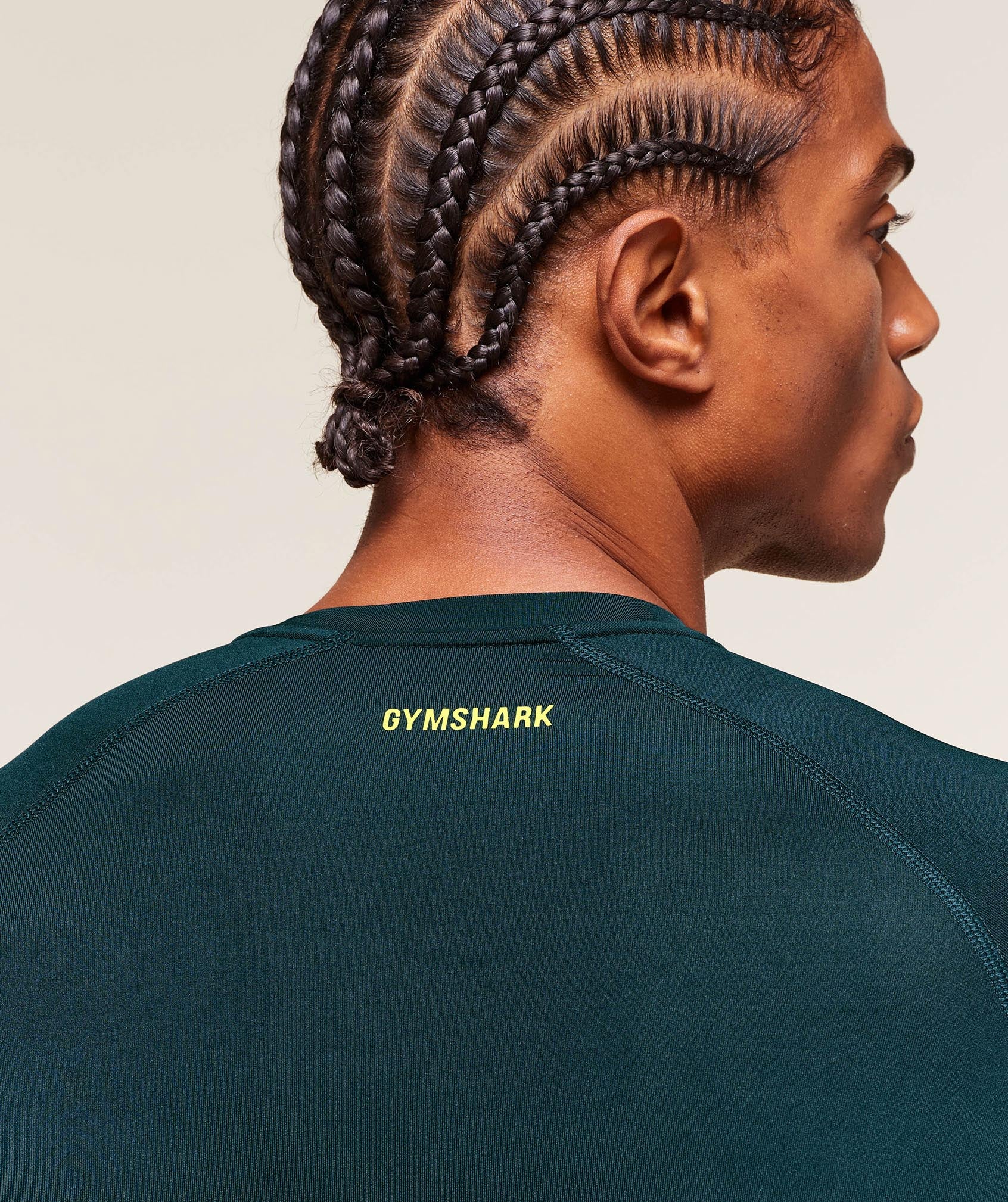 Gymshark Element Baselayer Long Sleeve T-Shirt - Deep Petrol Blue/Sorbet Yellow - Image 5