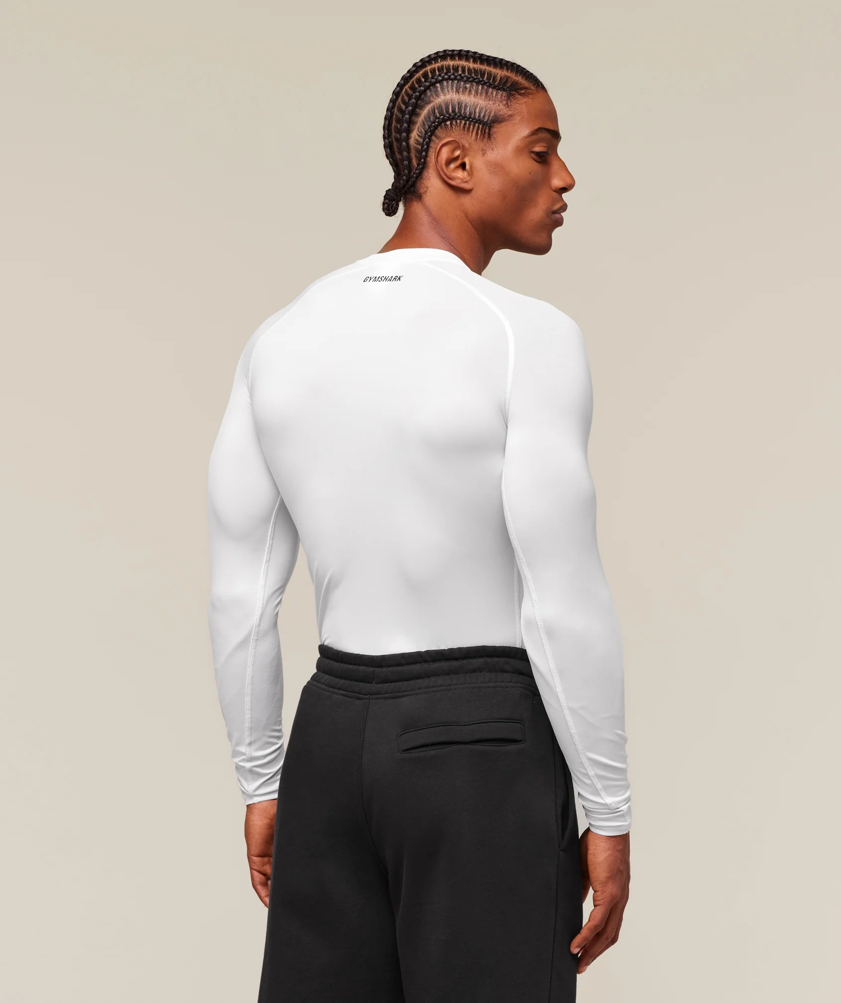 Gymshark Element Baselayer Long Sleeve T-Shirt - White - Image 2