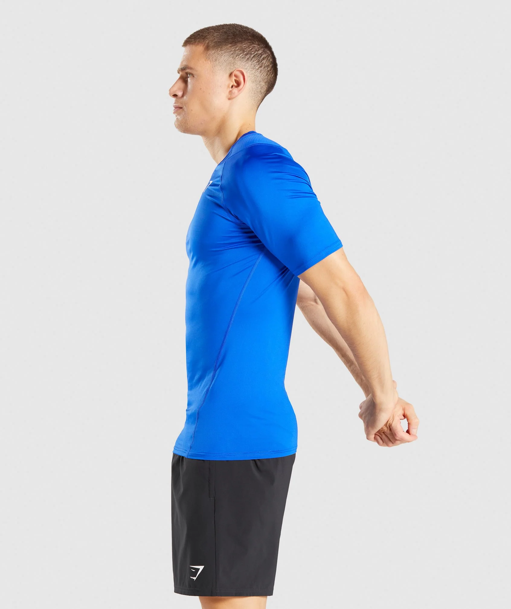 Gymshark Element Baselayer T-Shirt- Blue - Image 3