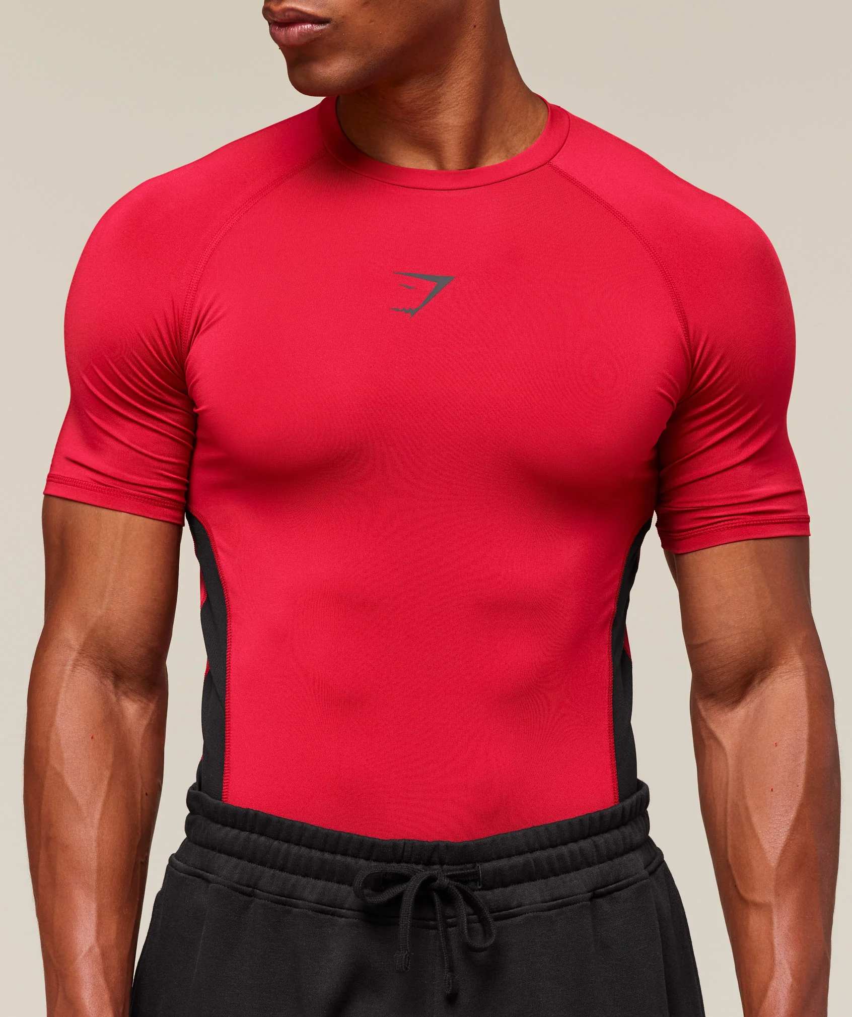 Gymshark Element Baselayer T-Shirt - Carmine Red/Black - Image 5