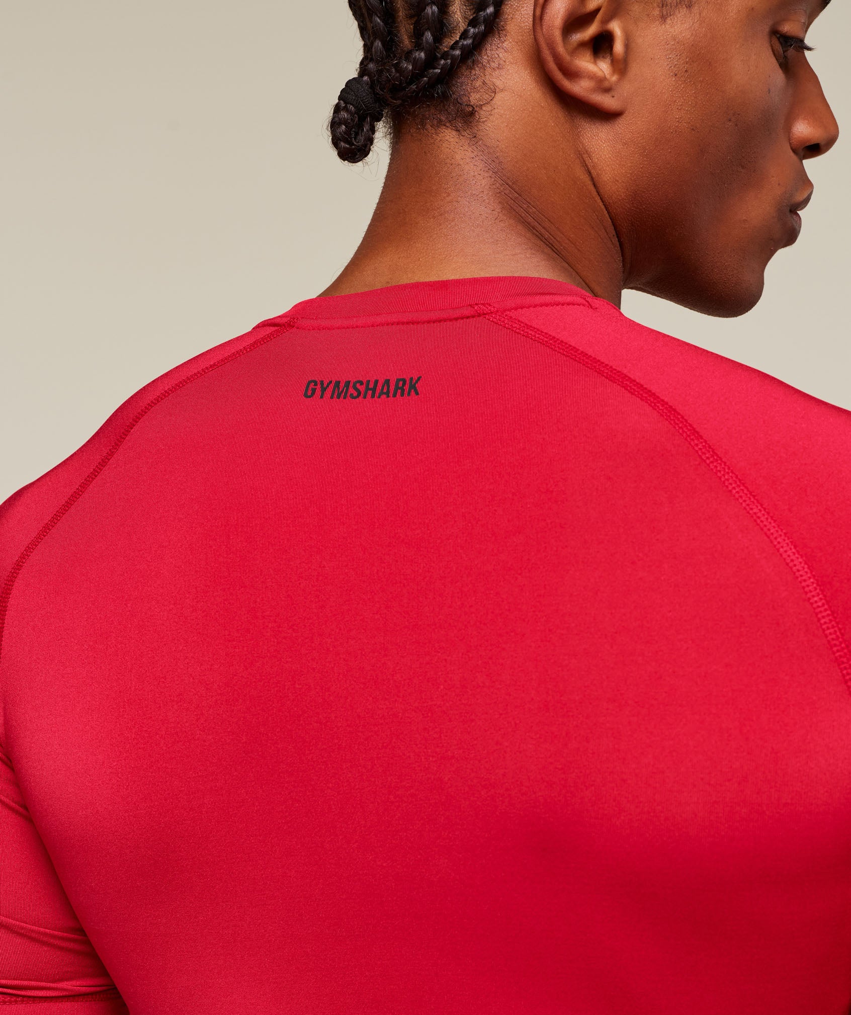 Gymshark Element Baselayer T-Shirt - Carmine Red/Black - Image 6