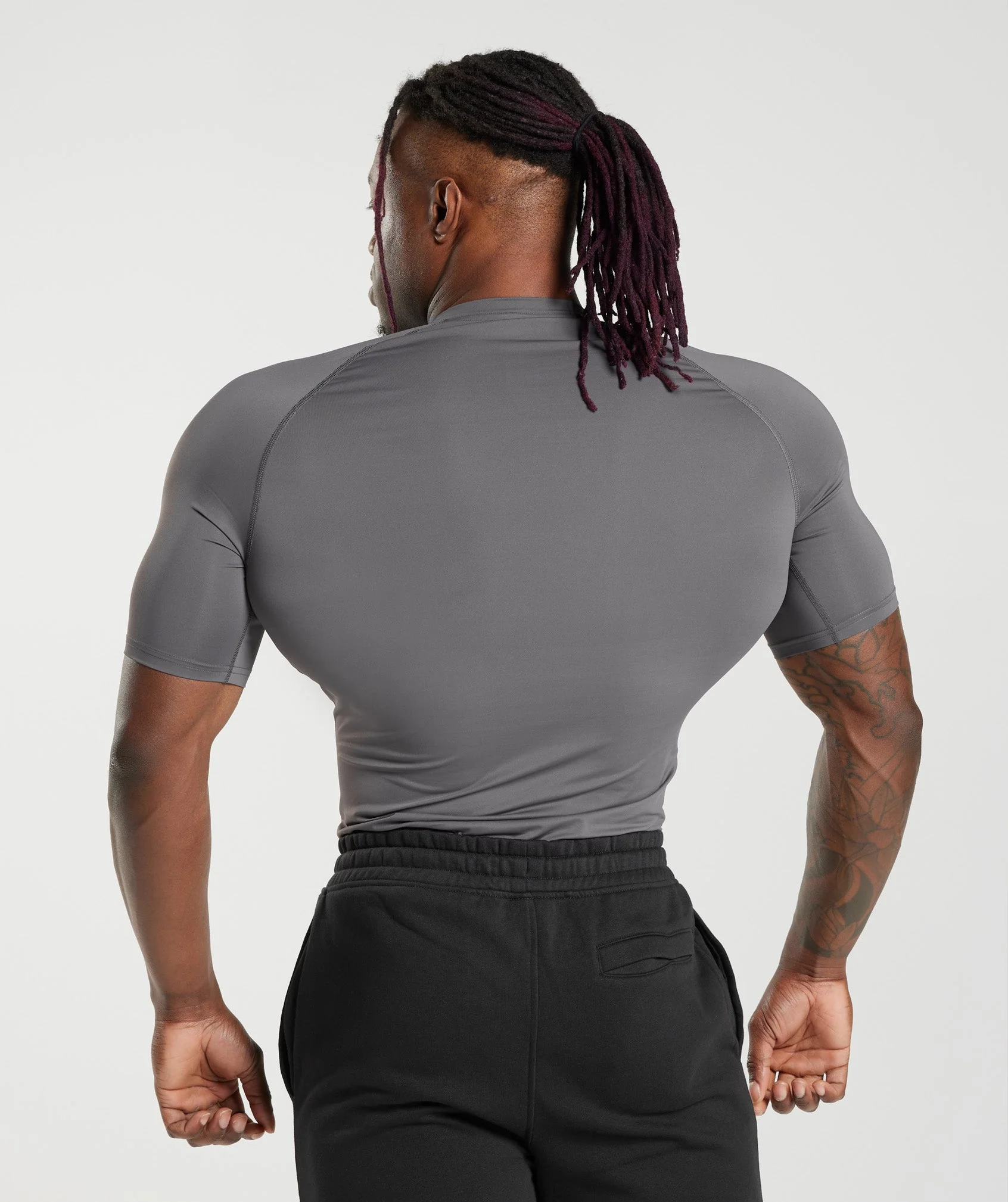 Gymshark Element Baselayer T-Shirt - Silhouette Grey - Image 2