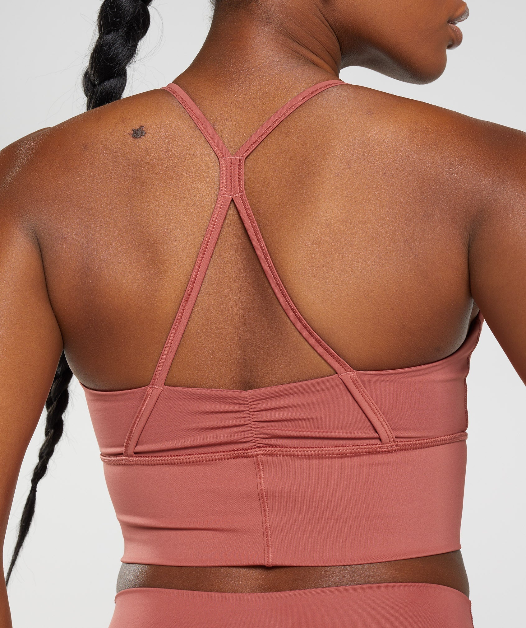 Gymshark ELEVATE LONGLINE SPORTS BRA - Rose Brown - Image 5