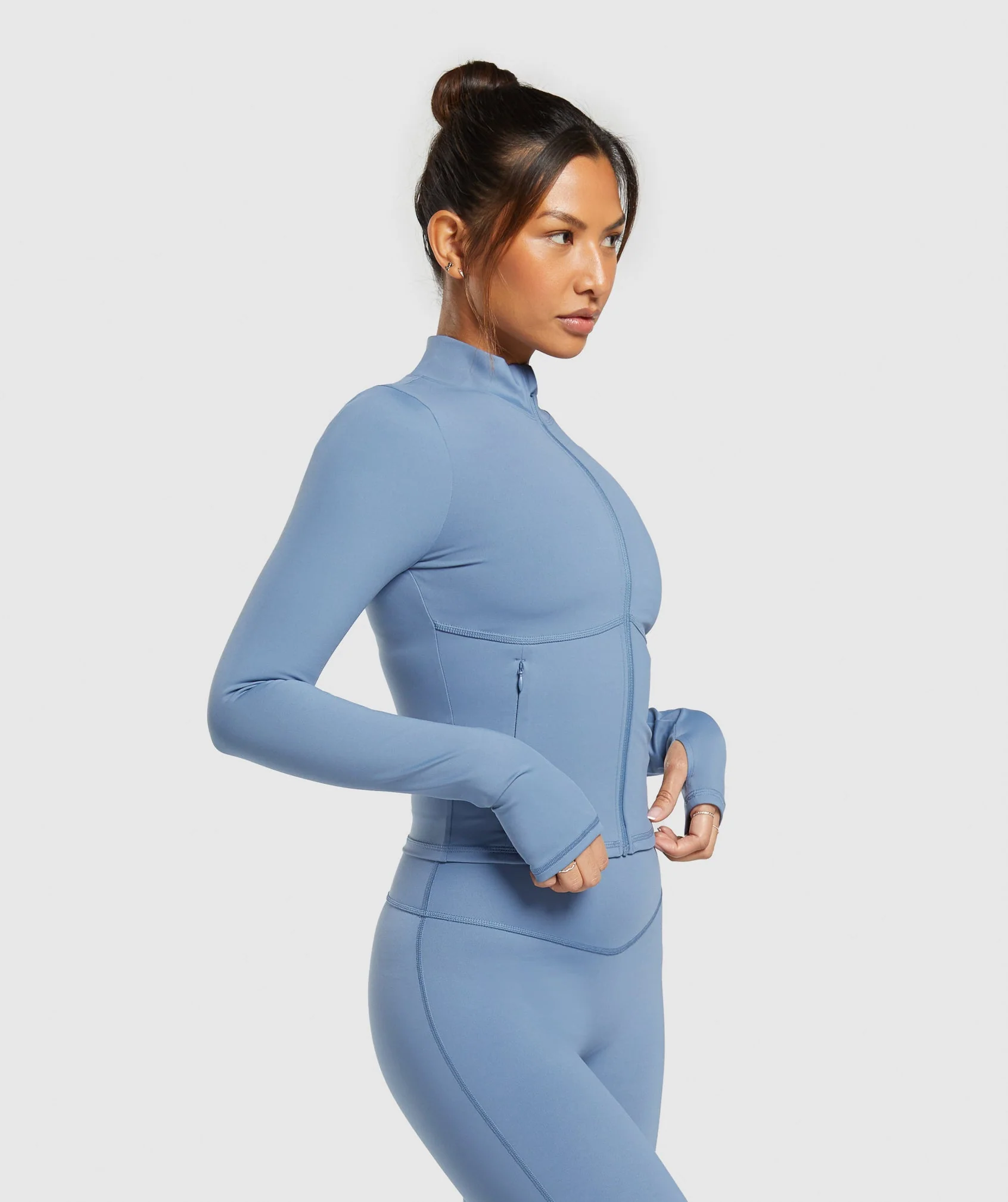 Gymshark Elevate Tracktop - Faded Blue - Image 3