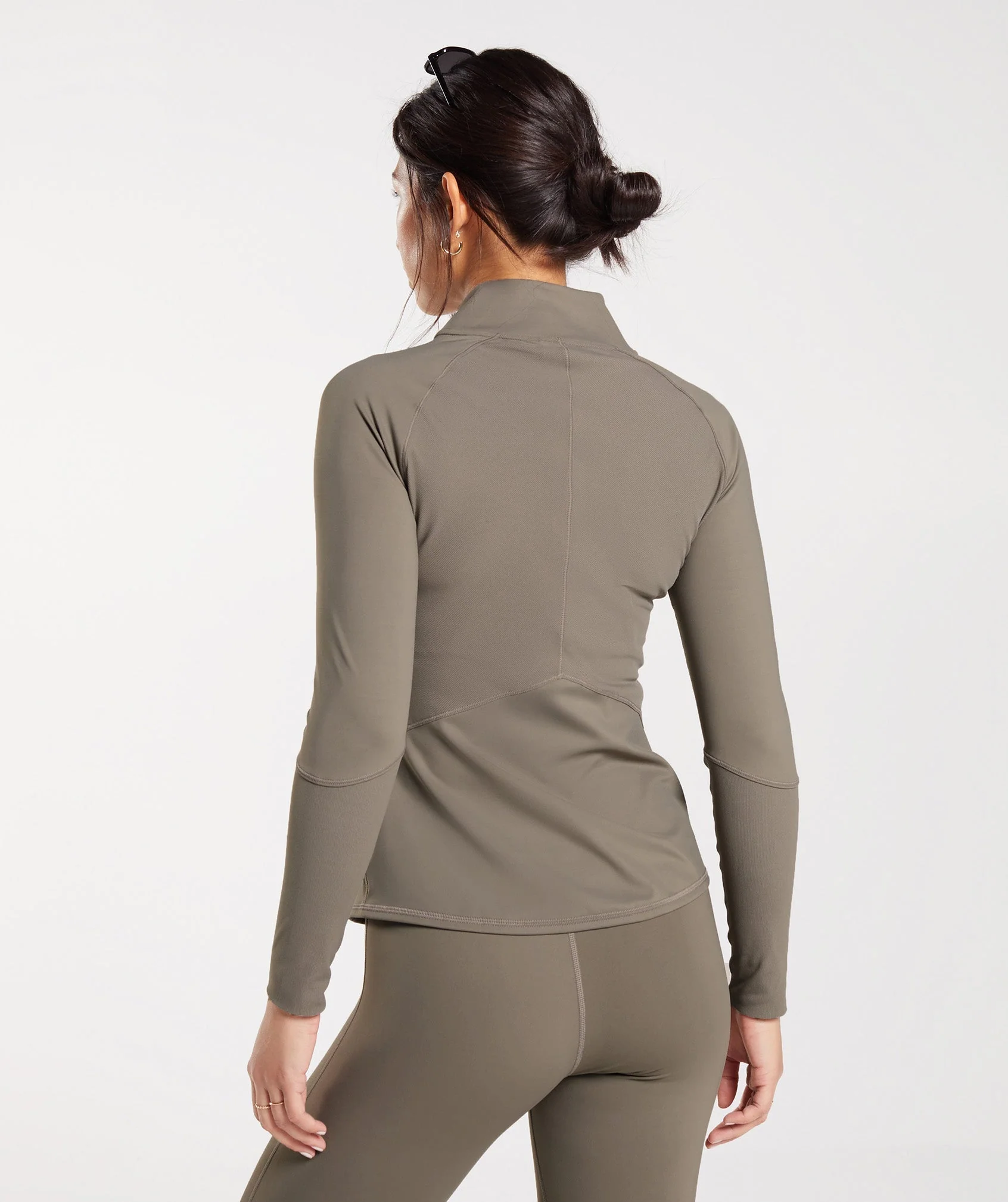 Gymshark Elevate Zip Up - Brushed Brown - Image 2