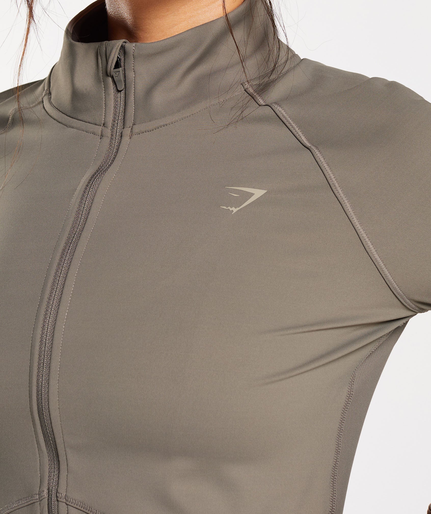 Gymshark Elevate Zip Up - Brushed Brown - Image 6