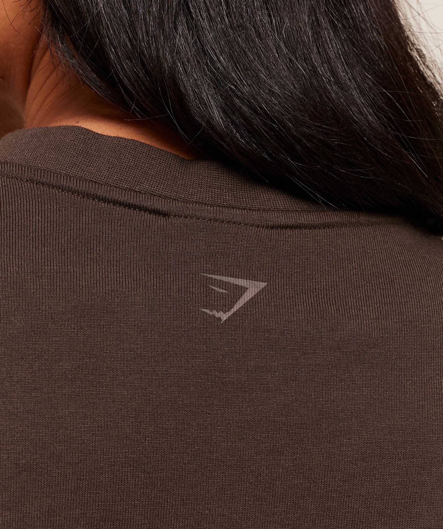 Gymshark Embossed Graphic Oversized T-Shirt - Archive Brown - Image 4