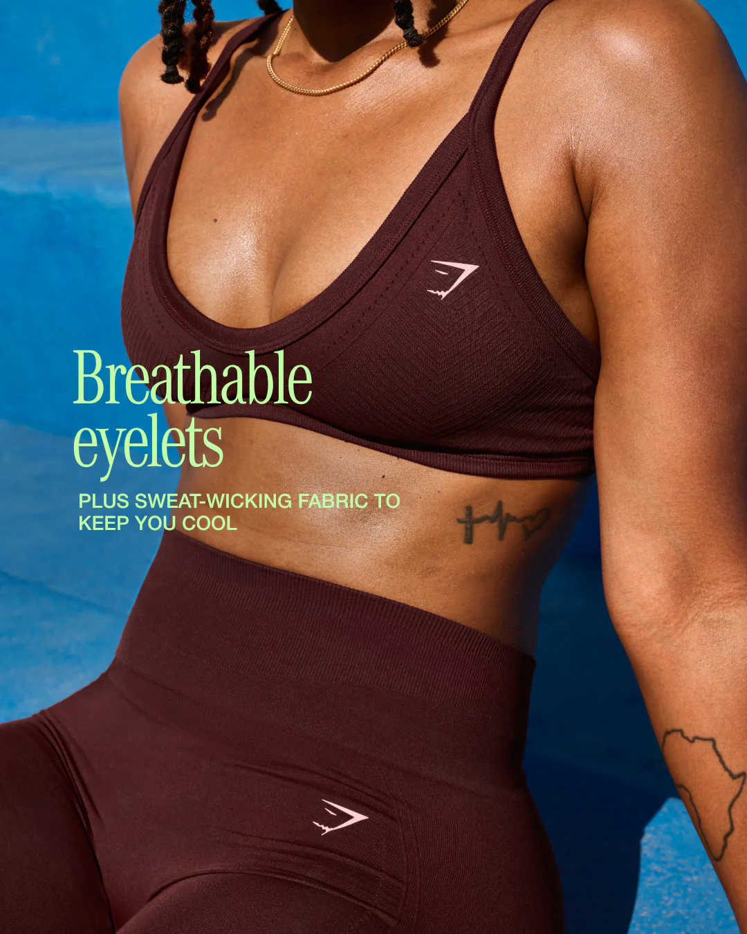 Gymshark Energise Seamless Leggings - Rich Maroon - Image 2