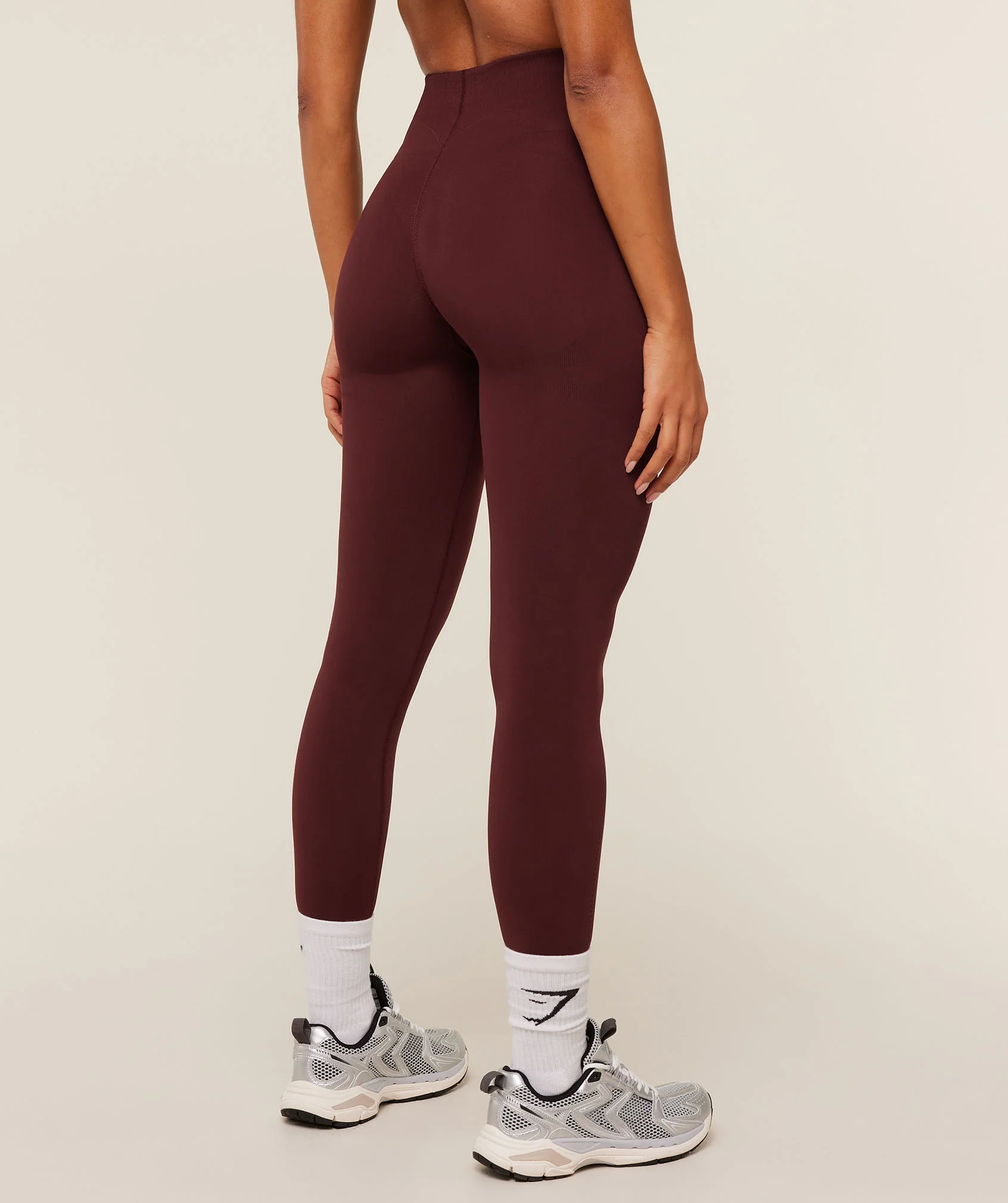 Gymshark Energise Seamless Leggings - Rich Maroon - Image 4