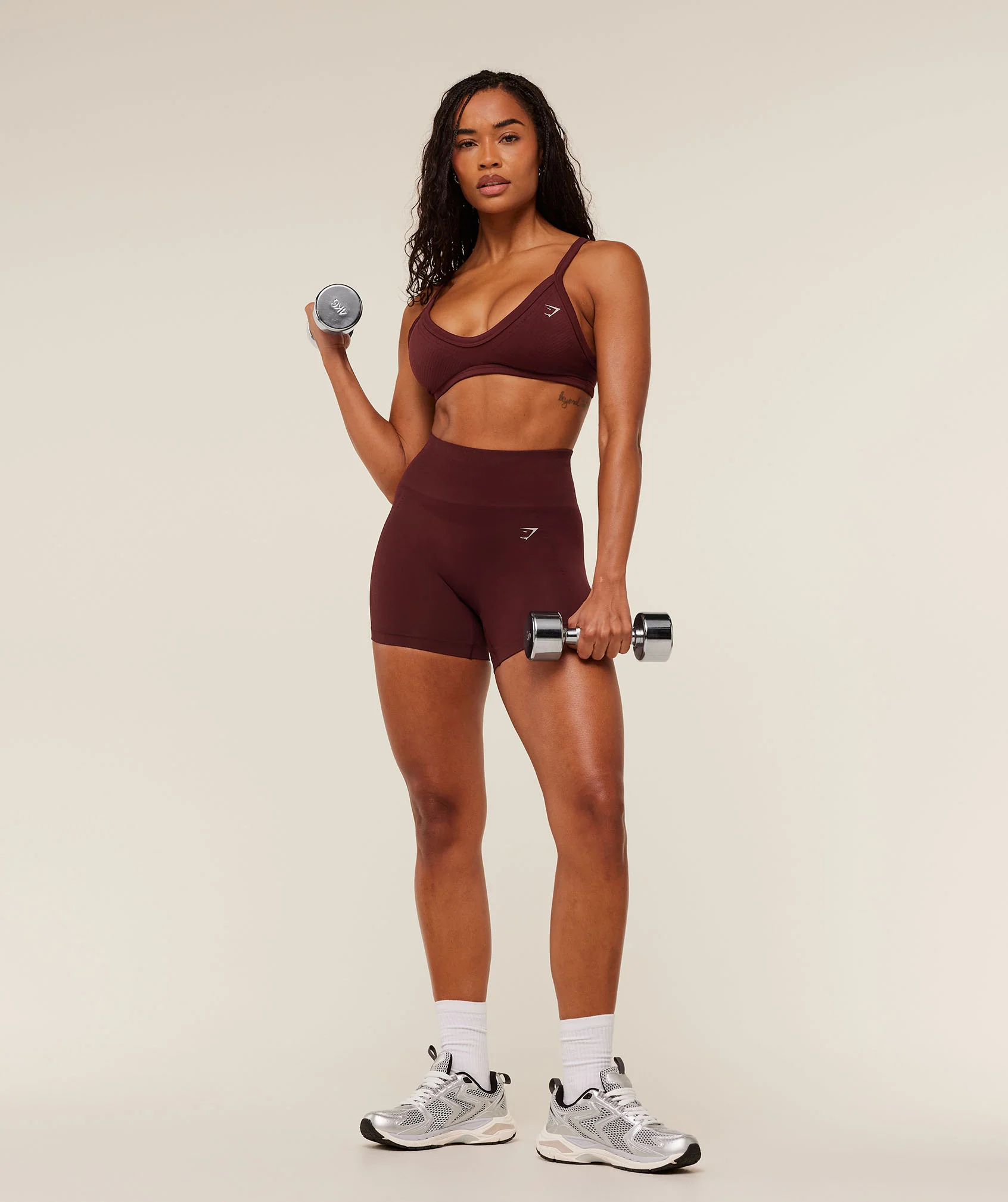 Gymshark Energise Seamless Shorts - Rich Maroon - Image 3