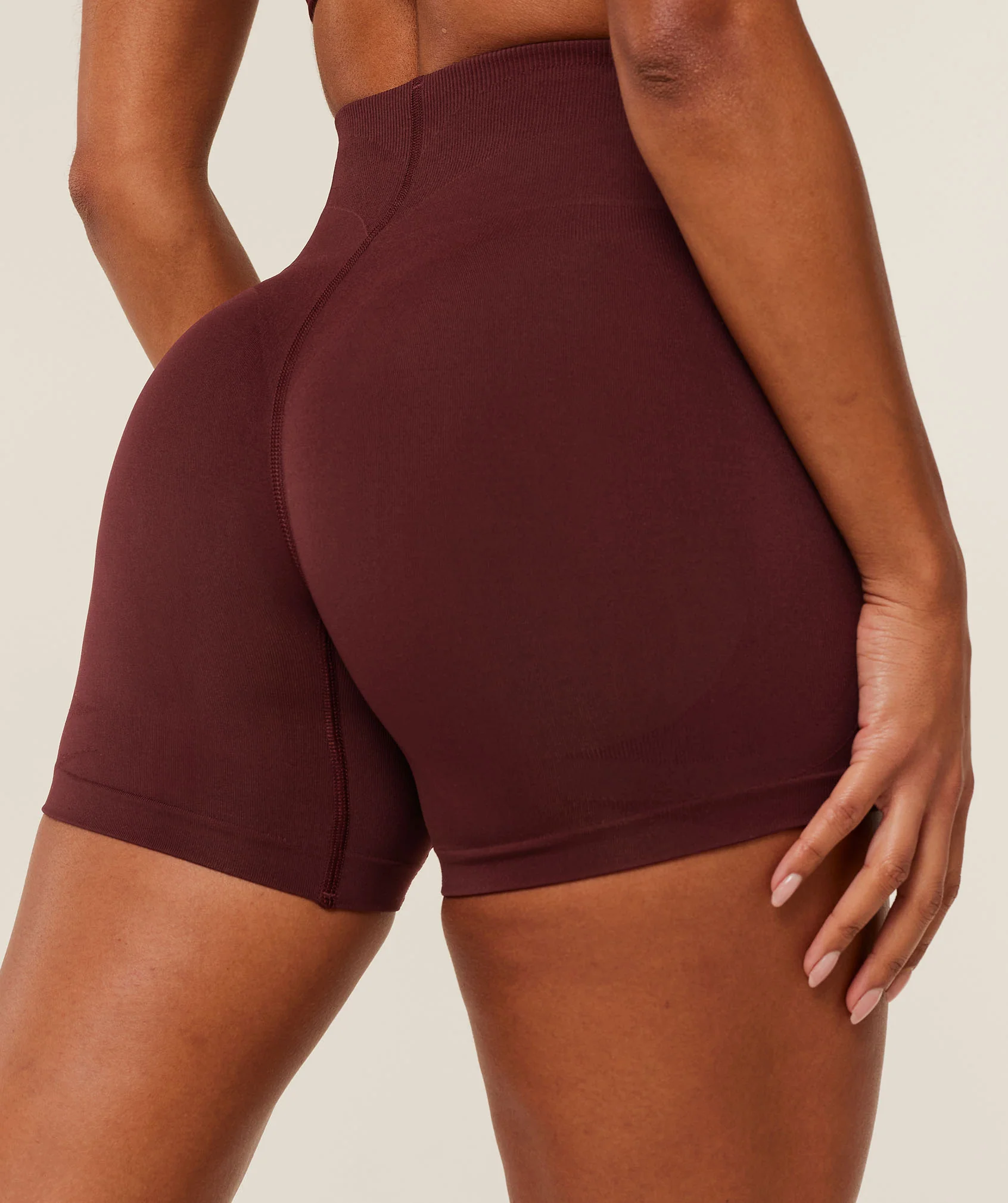 Gymshark Energise Seamless Shorts - Rich Maroon - Image 5