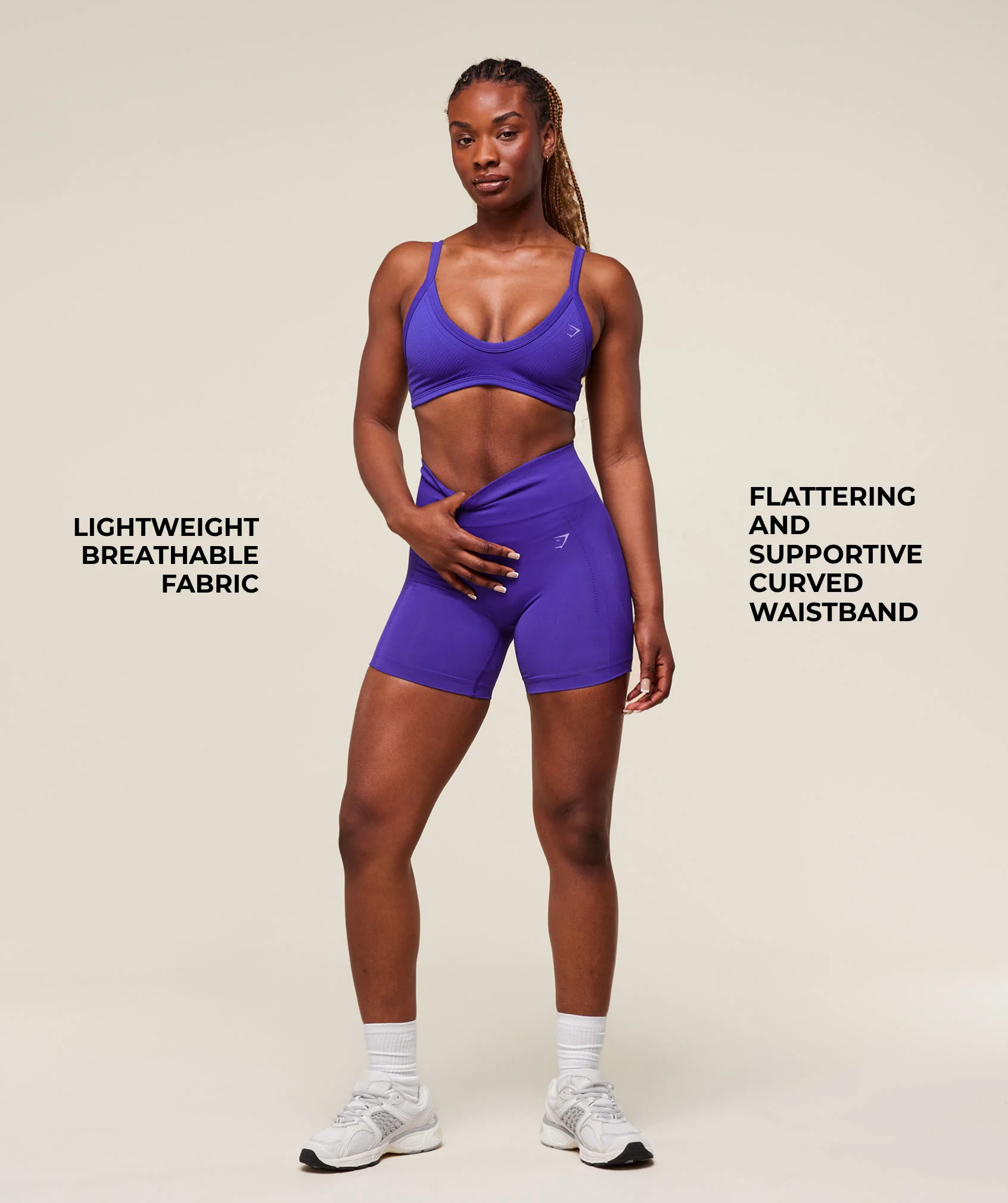Gymshark Energise Seamless Shorts - Cobalt Purple - Image 3