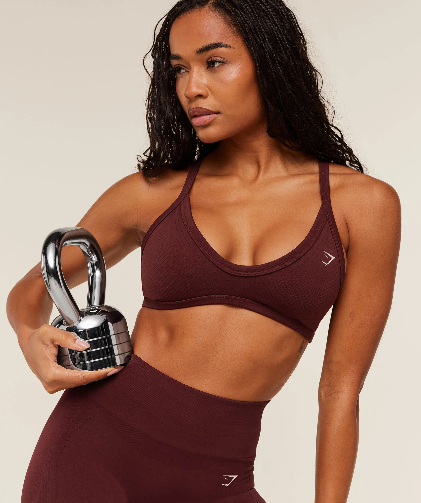 Gymshark Energise Seamless Sports Bra - Rich Maroon - Image 7