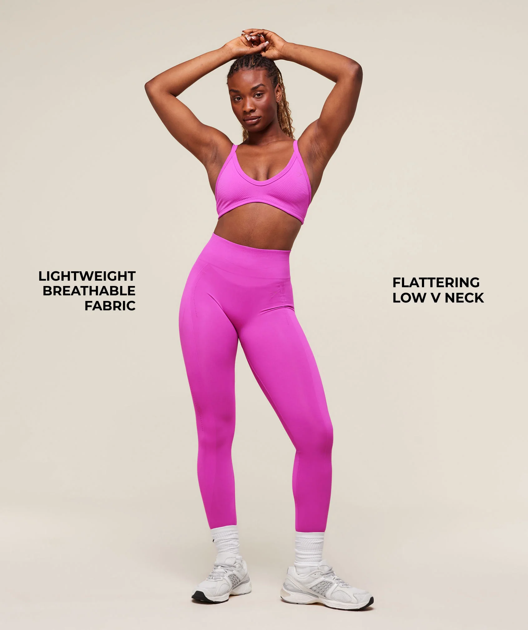 Gymshark Energise Seamless Sports Bra - Vibrant Pink - Image 3