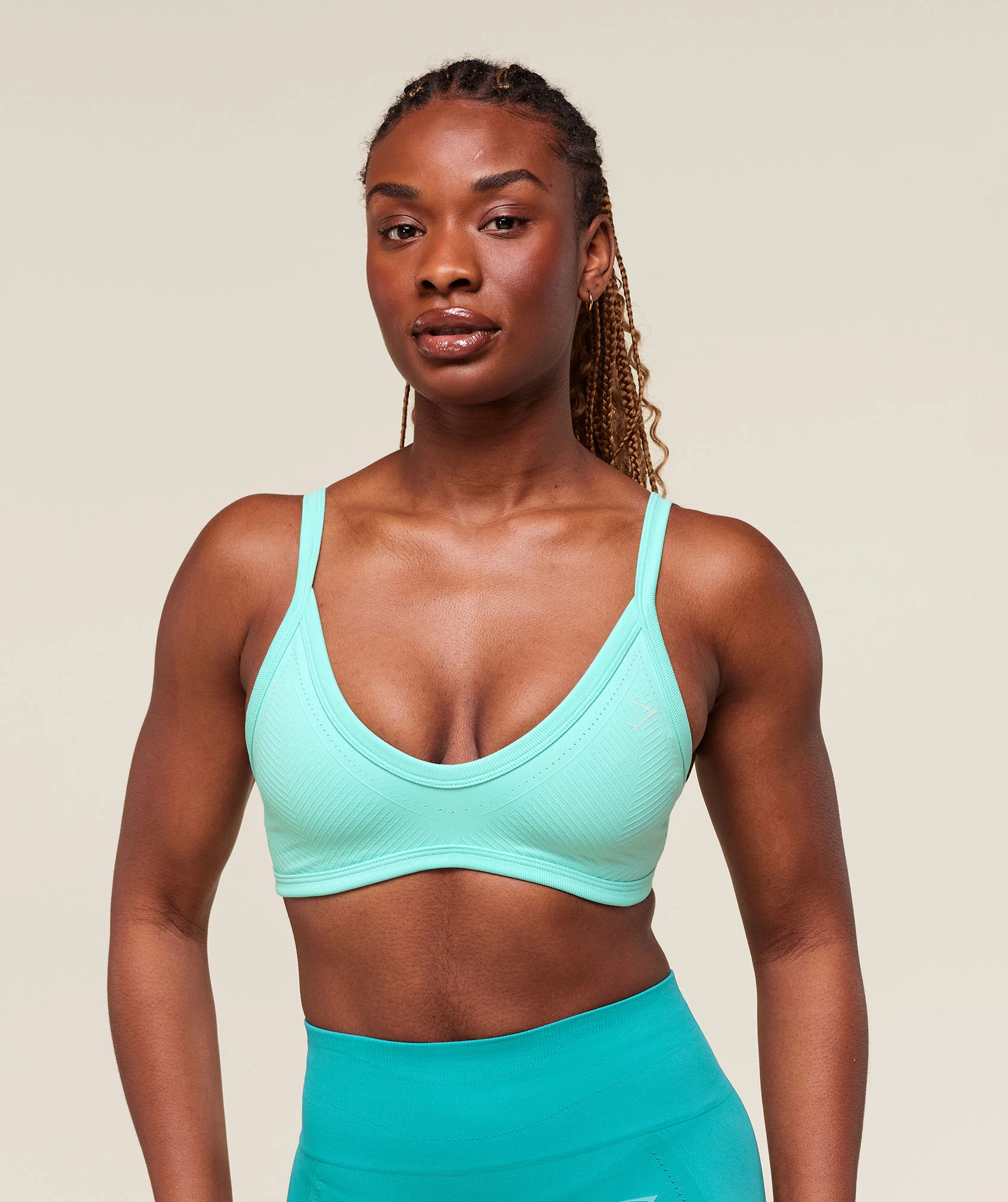 Gymshark Energise Seamless Sports Bra - Pop Turquoise