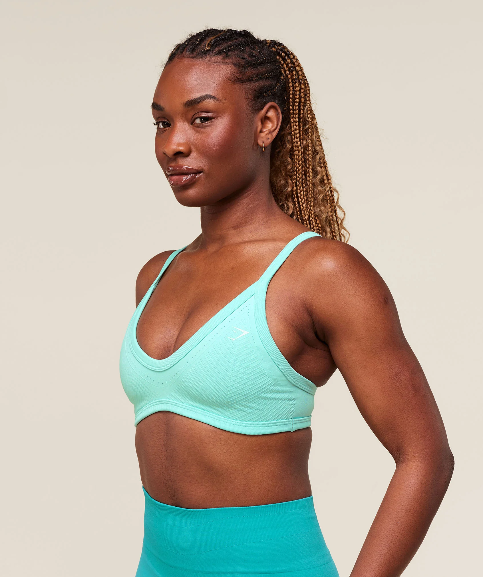 Gymshark Energise Seamless Sports Bra - Pop Turquoise - Image 4