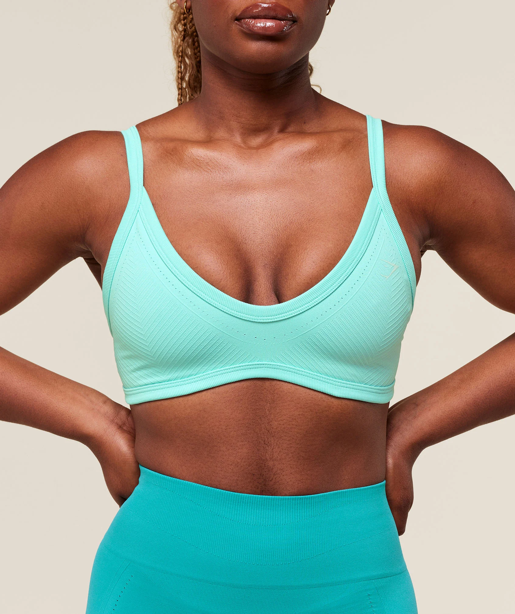 Gymshark Energise Seamless Sports Bra - Pop Turquoise - Image 5