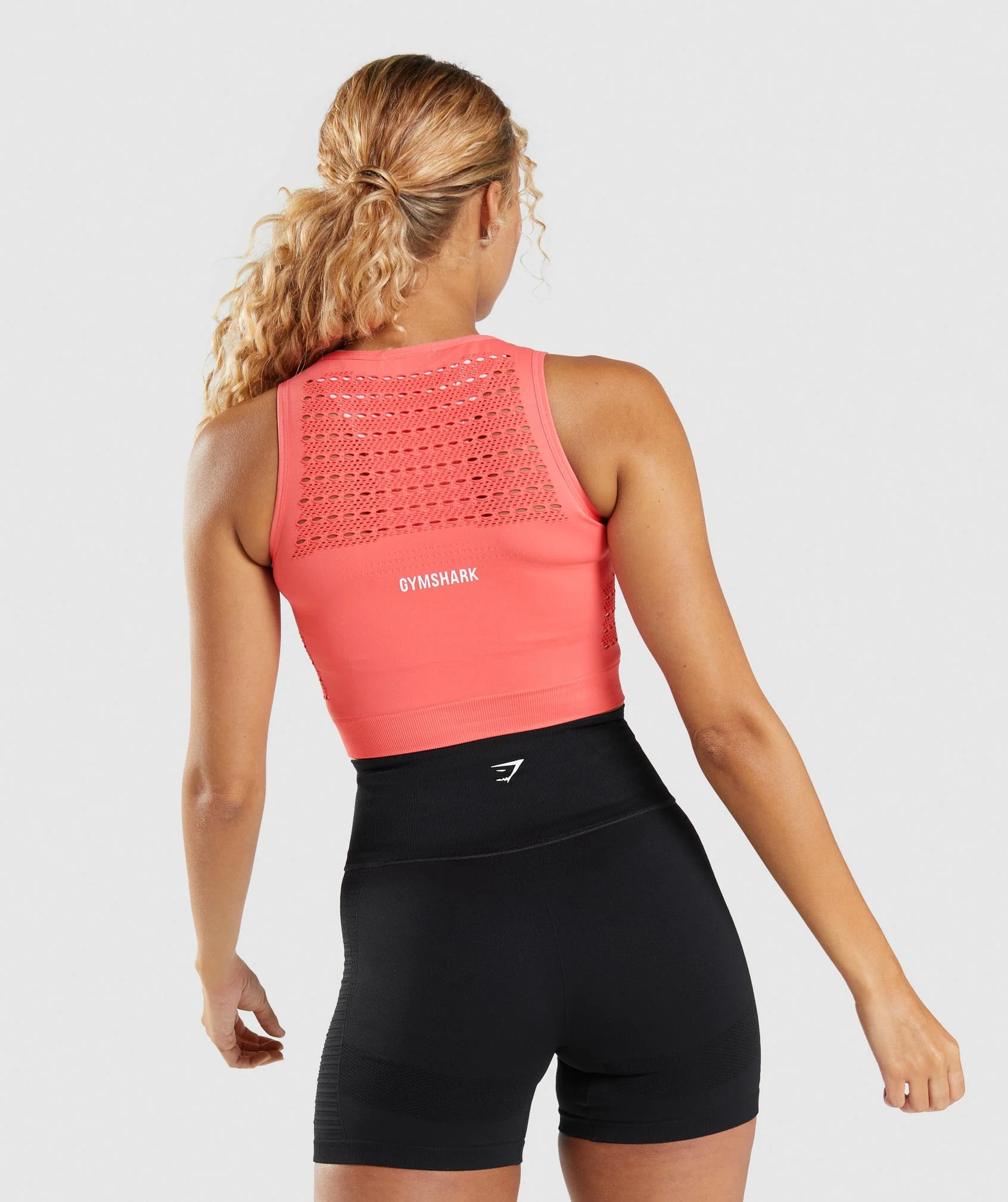 Gymshark Energy Seamless Crop Top - Polka Pink - Image 2